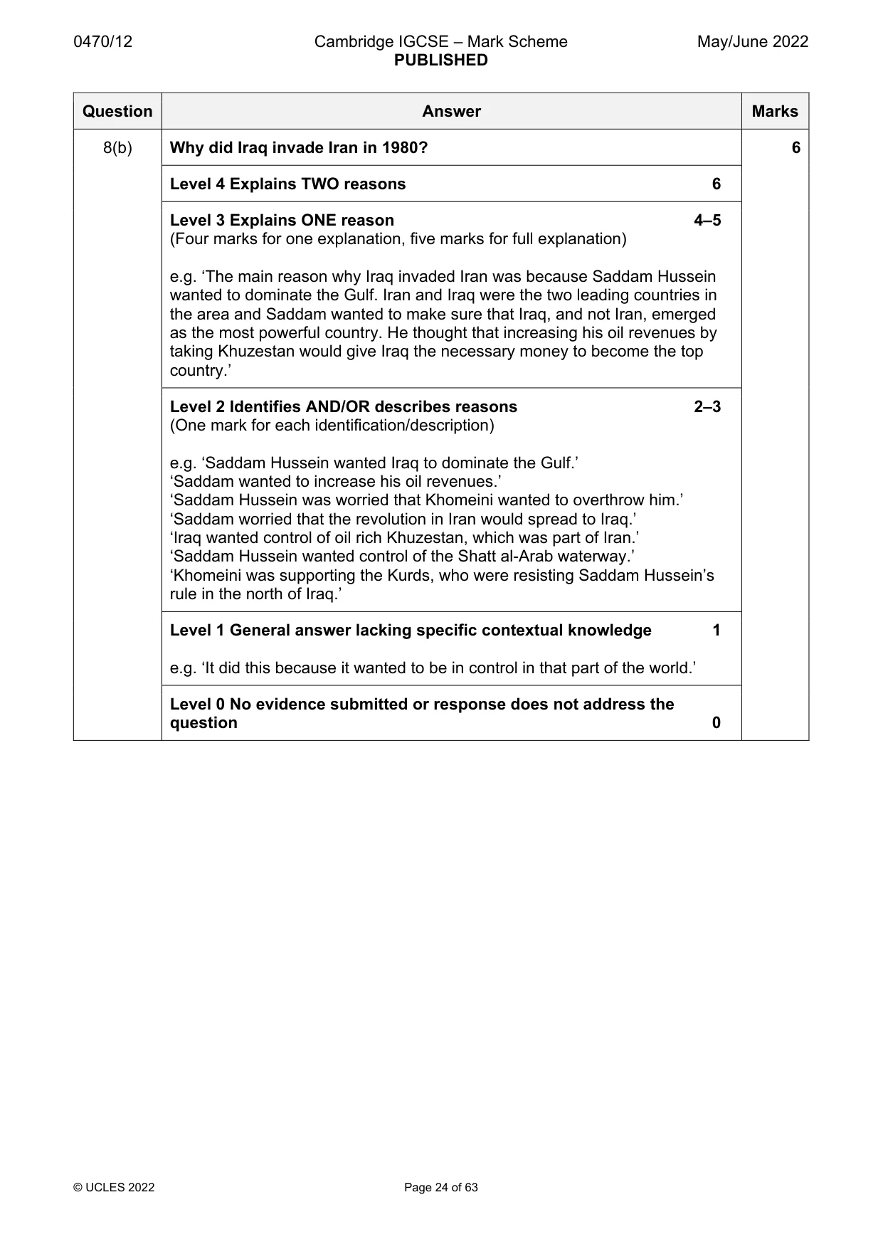 Mark scheme, page 24 of 63