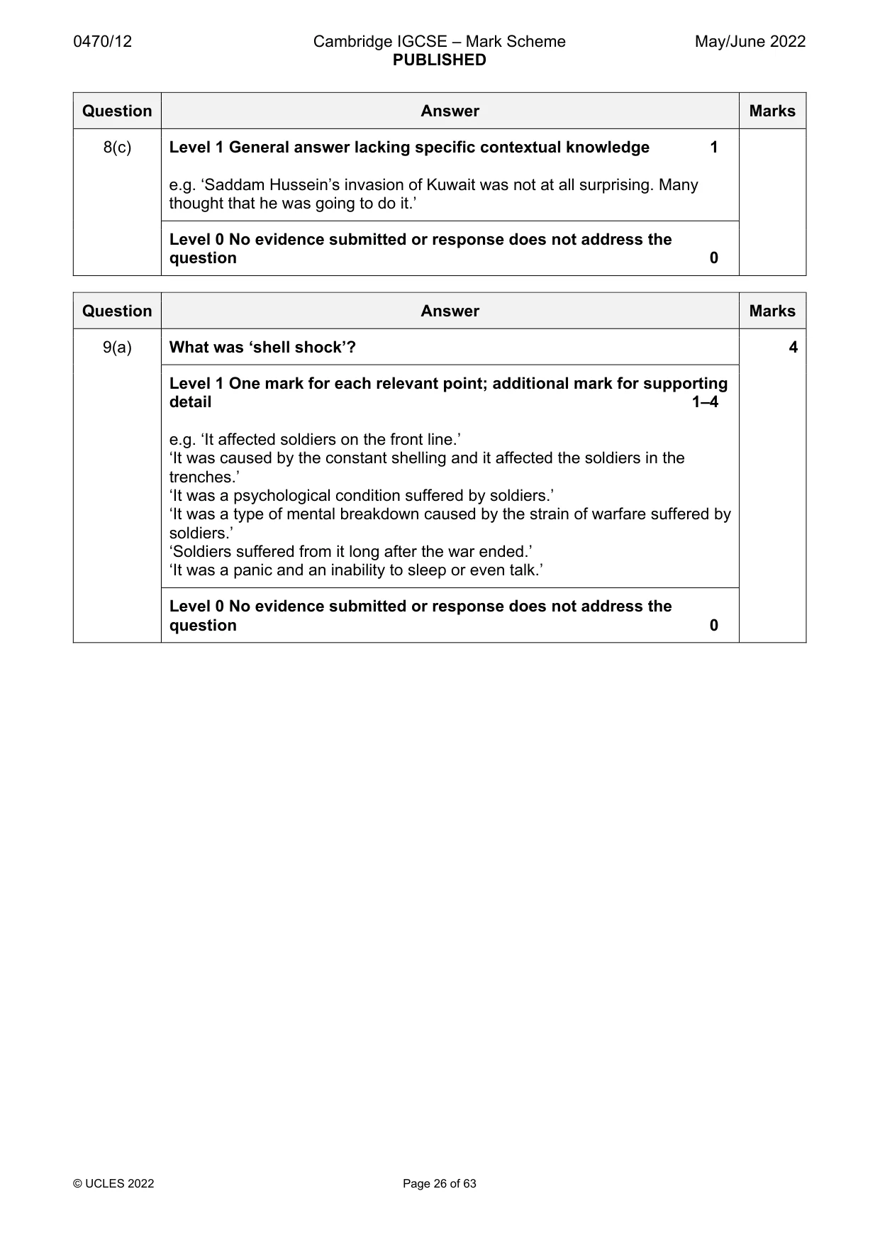Mark scheme, page 26 of 63