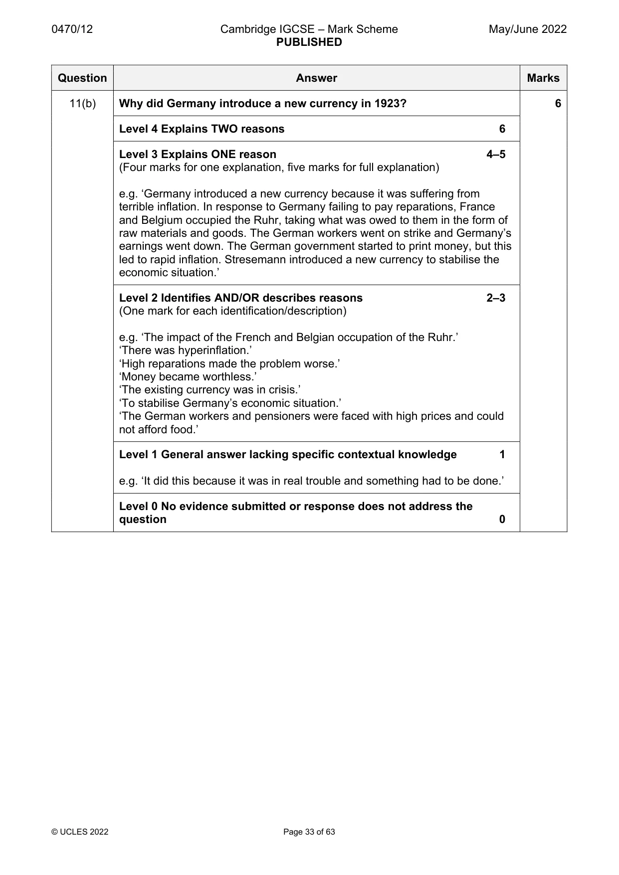 Mark scheme, page 33 of 63