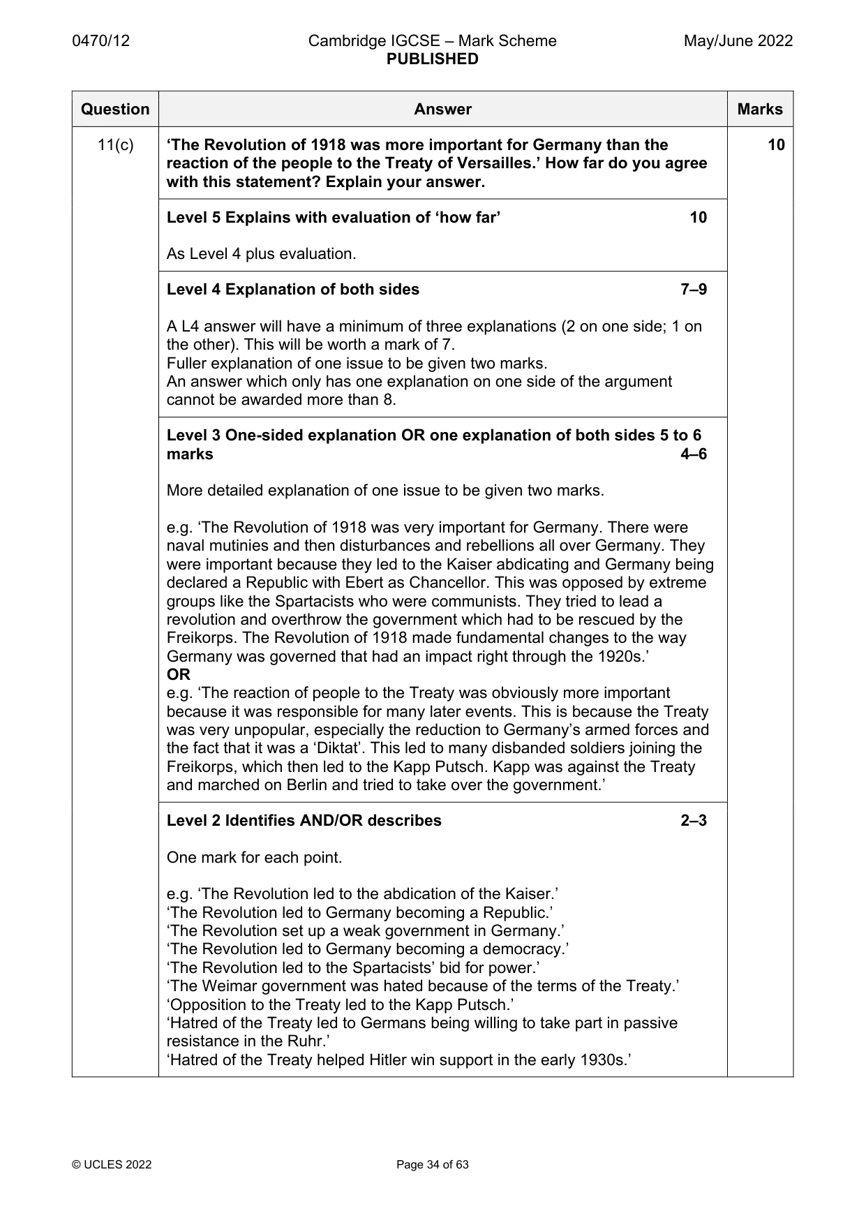 Mark scheme, page 34 of 63