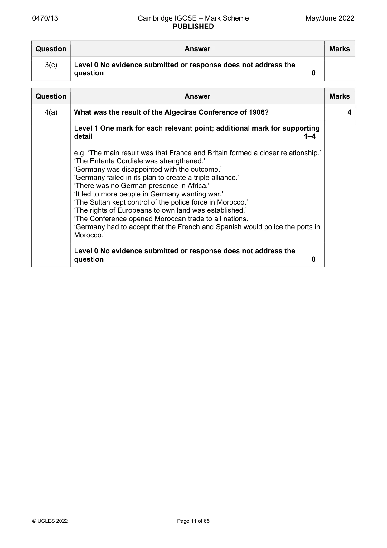 Mark scheme, page 11 of 65