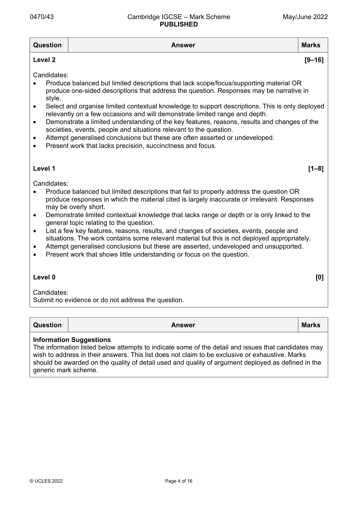 Mark scheme, page 4 of 16
