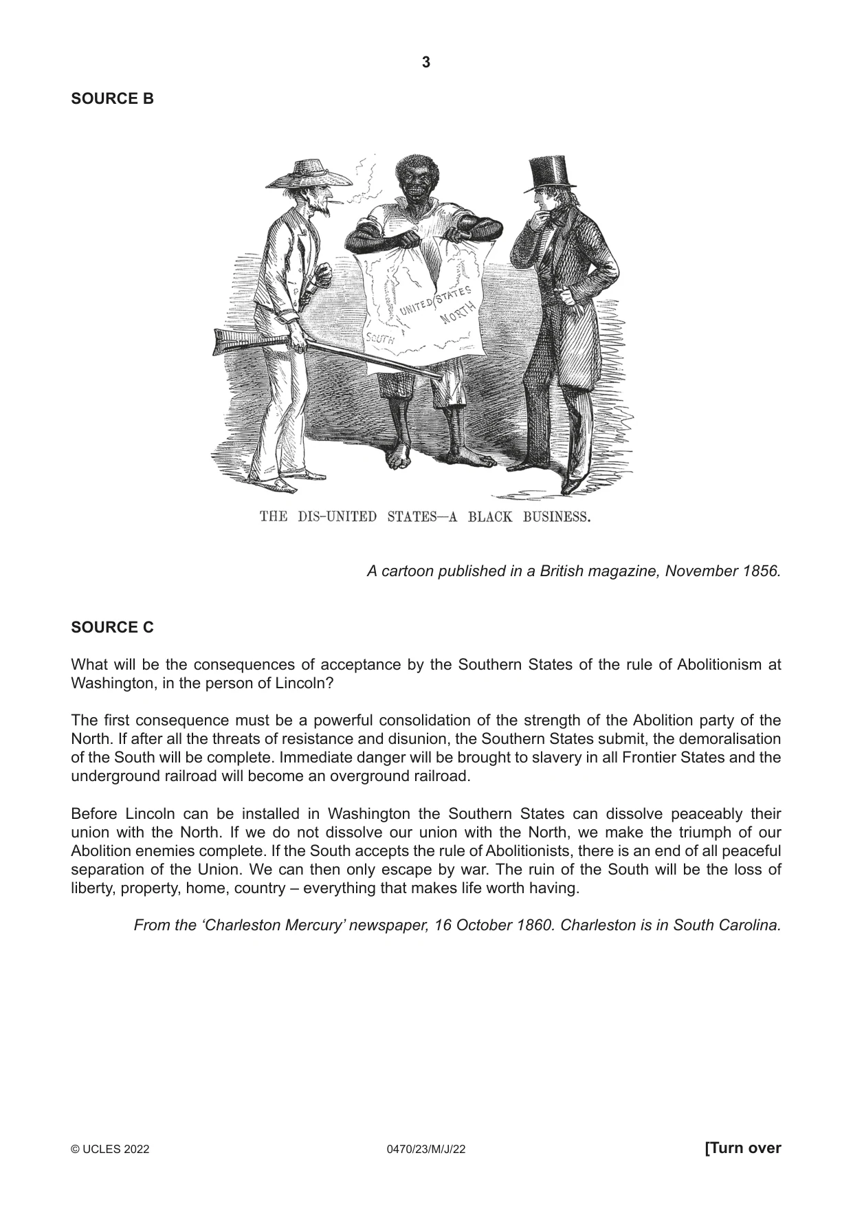 Cambridge IGCSE History 0470 2022 May/June Paper 2 · Variant 3 question paper, page 3 of 12