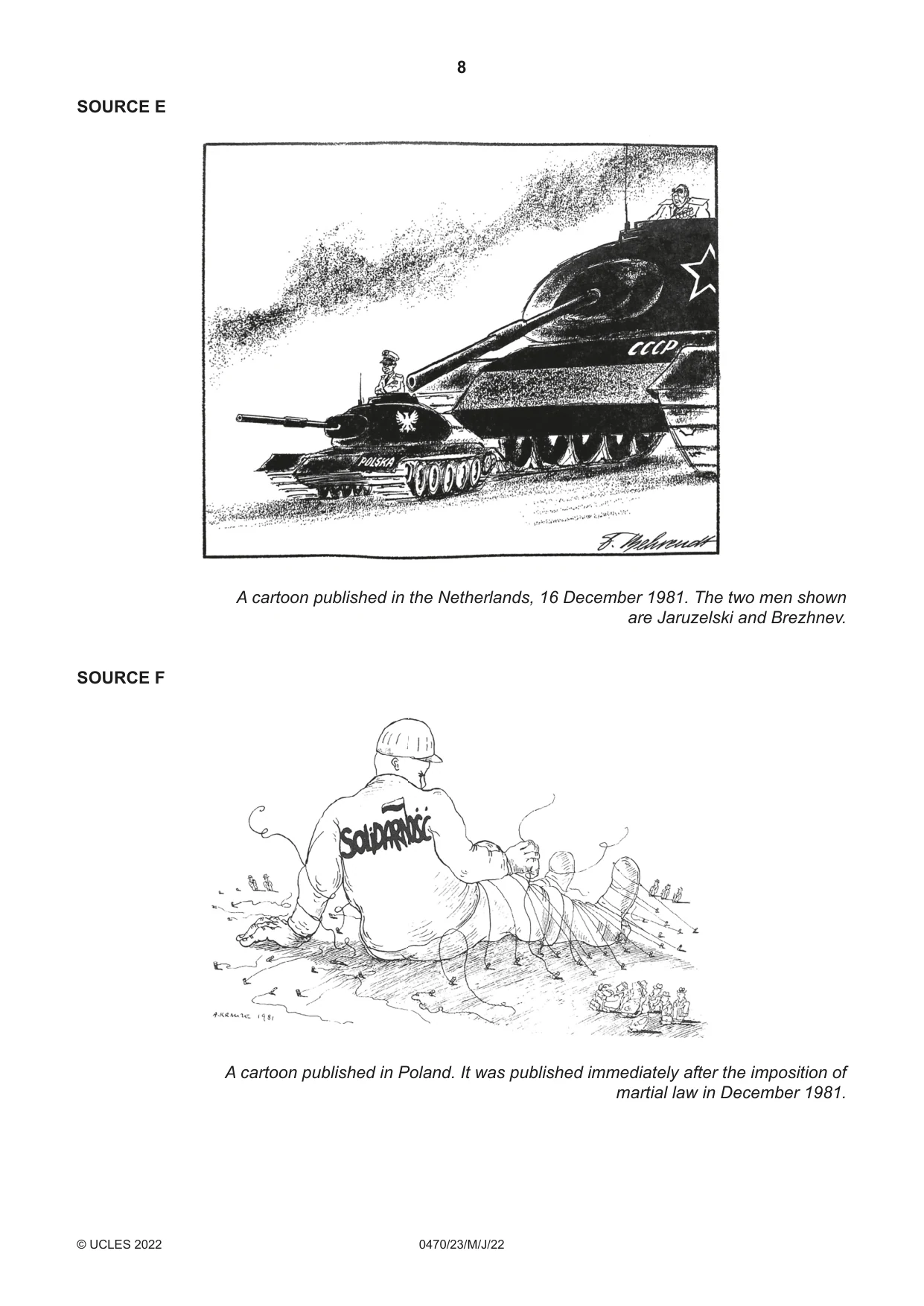 Cambridge IGCSE History 0470 2022 May/June Paper 2 · Variant 3 question paper, page 8 of 12