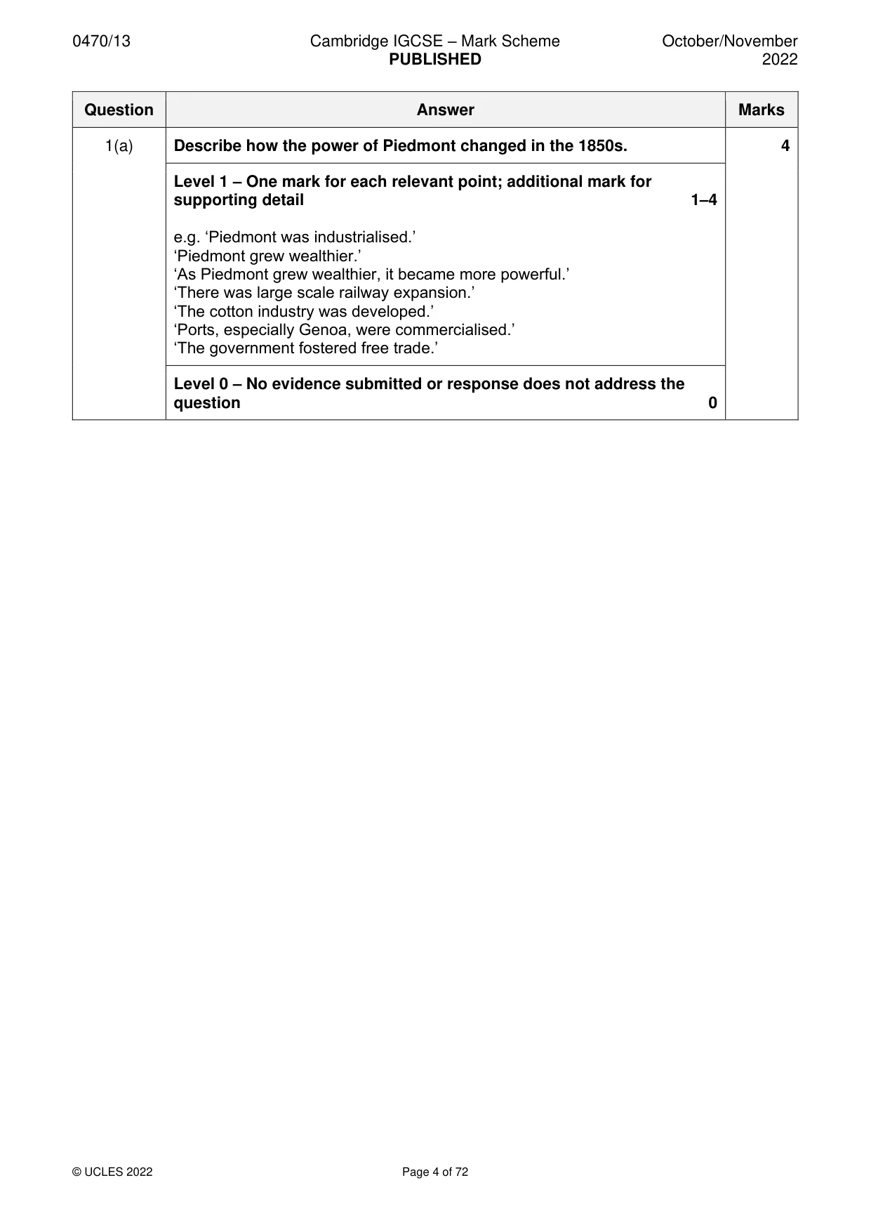 Mark scheme, page 4 of 72