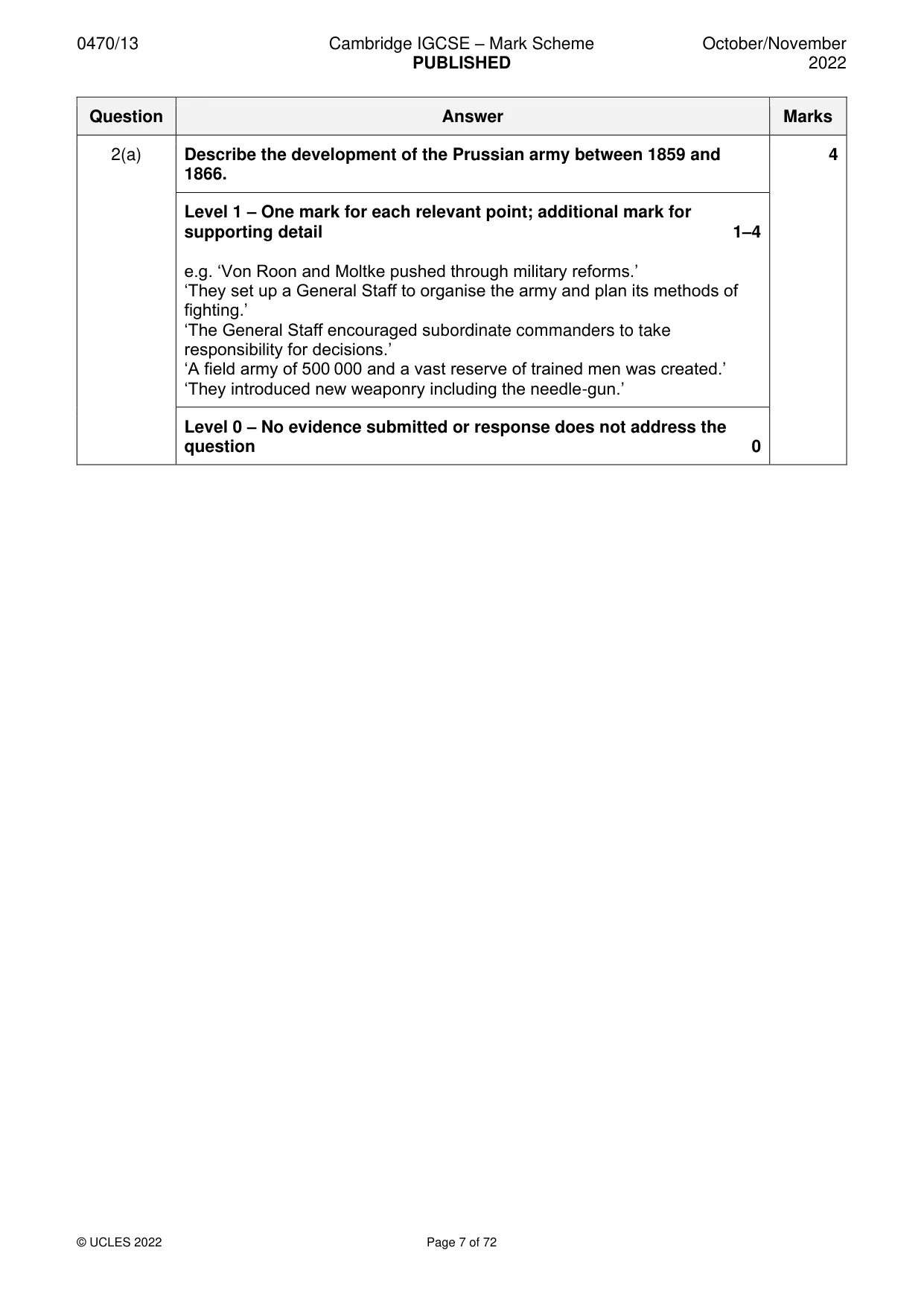 Mark scheme, page 7 of 72