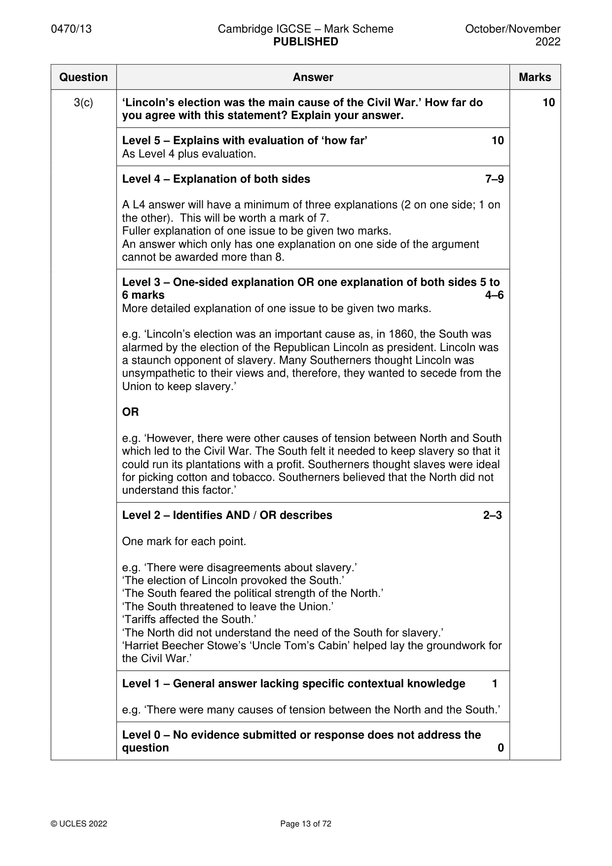 Mark scheme, page 13 of 72