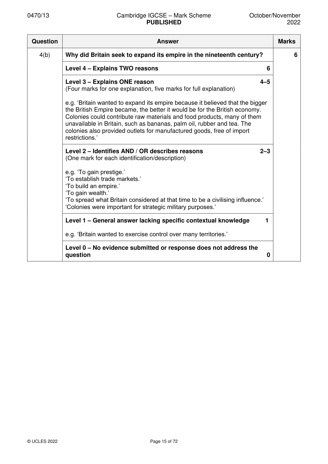 Mark scheme, page 15 of 72