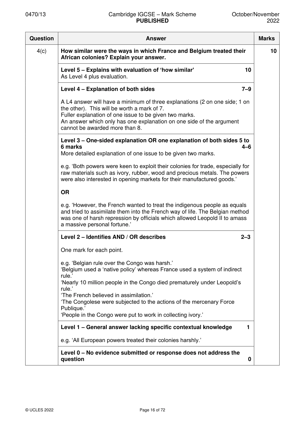 Mark scheme, page 16 of 72