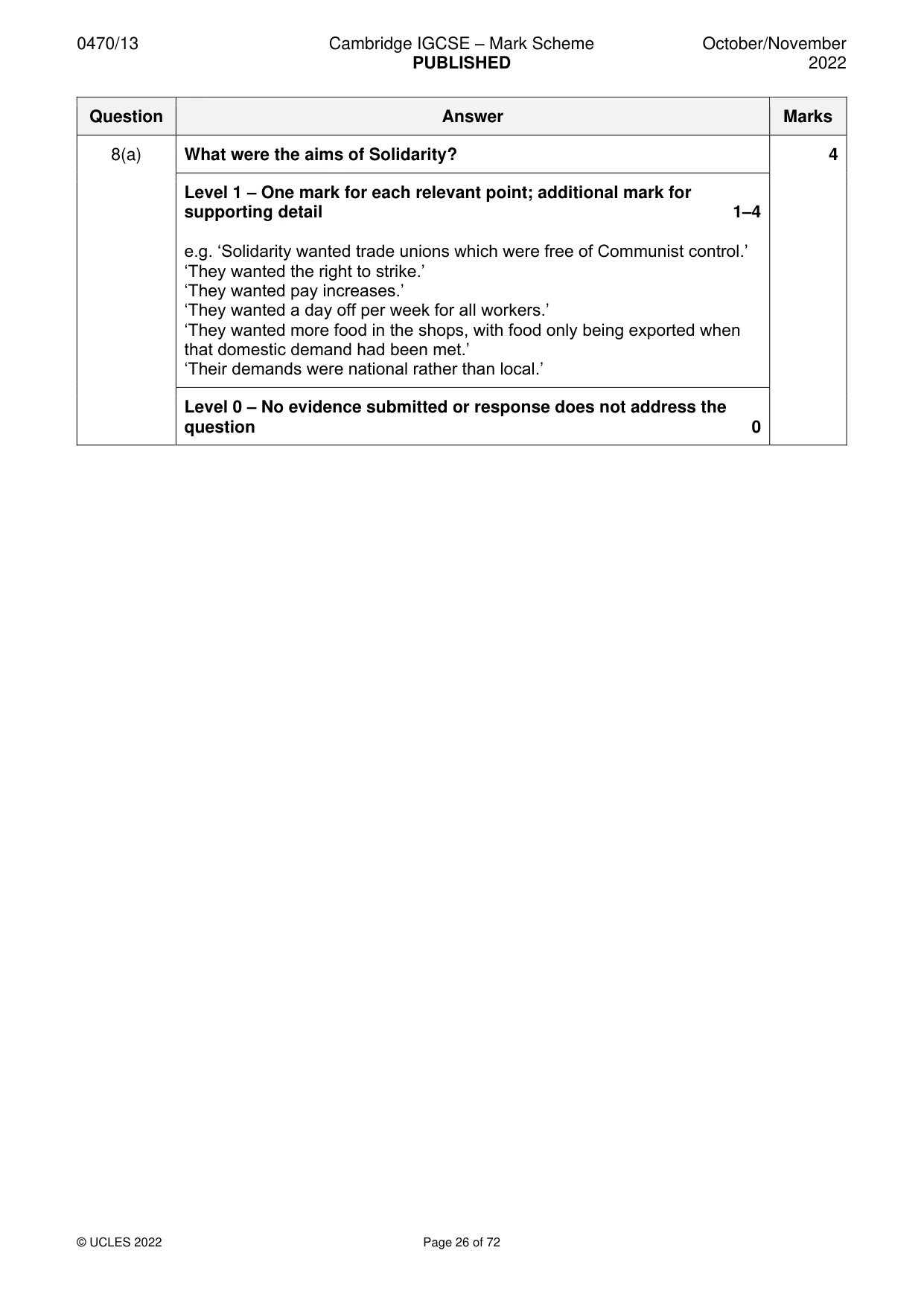 Mark scheme, page 26 of 72