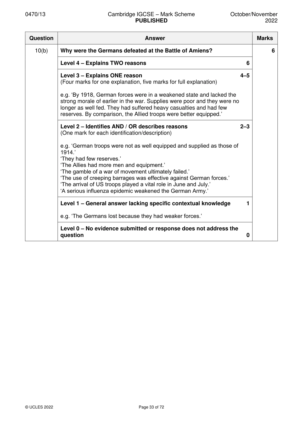 Mark scheme, page 33 of 72