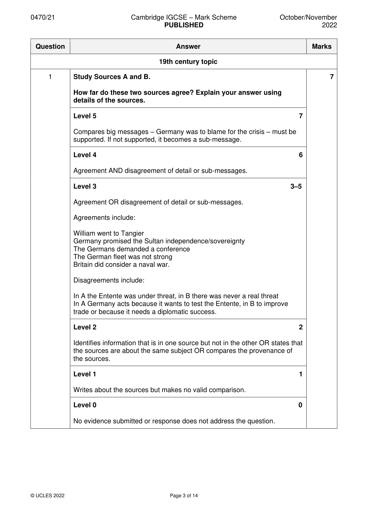 Mark scheme, page 3 of 14