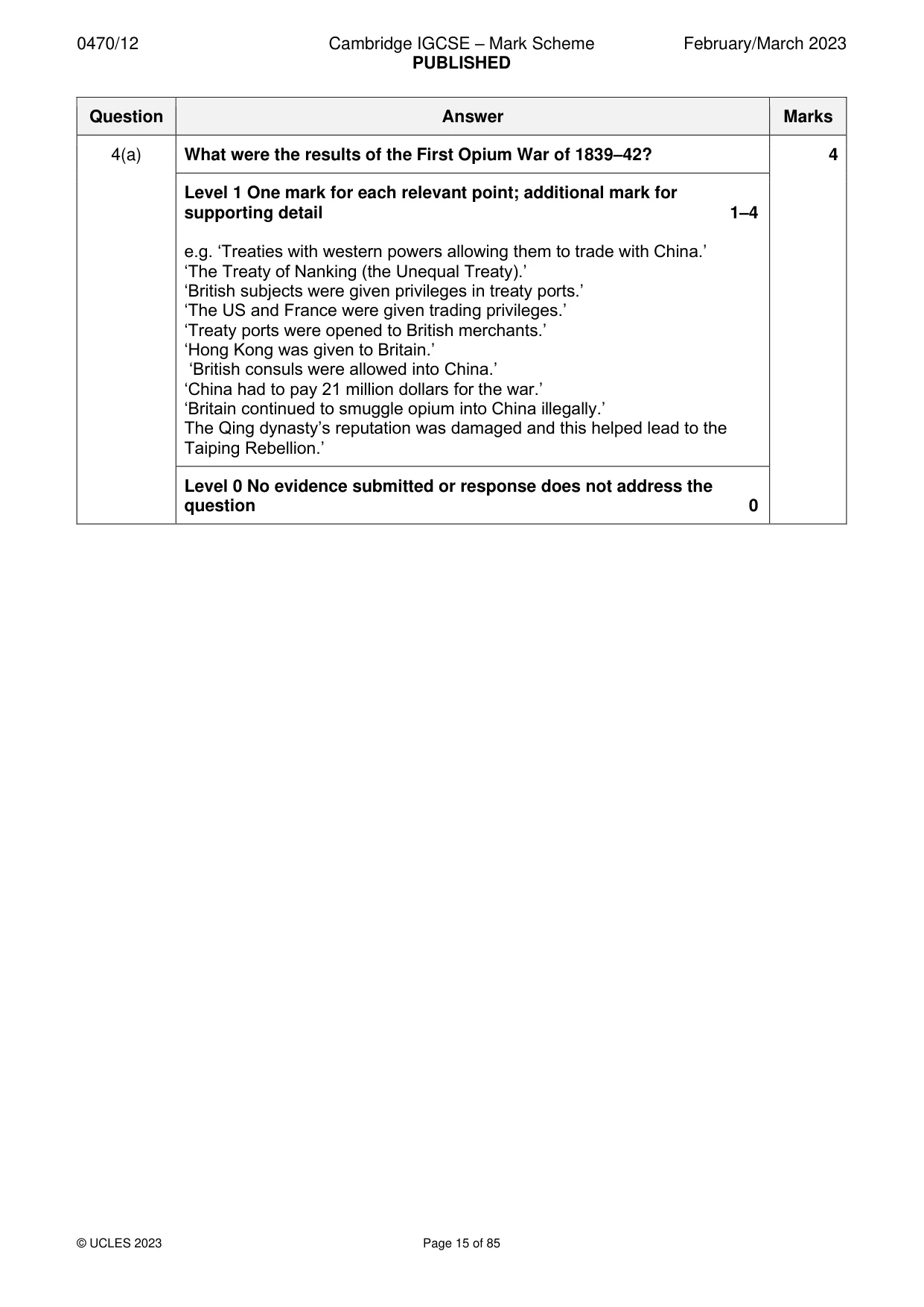 Mark scheme, page 15 of 85