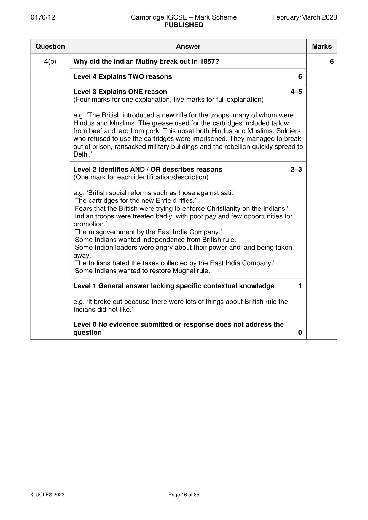 Mark scheme, page 16 of 85