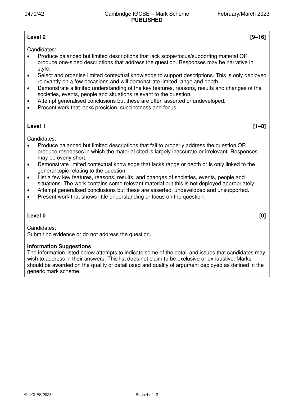 Mark scheme, page 4 of 13