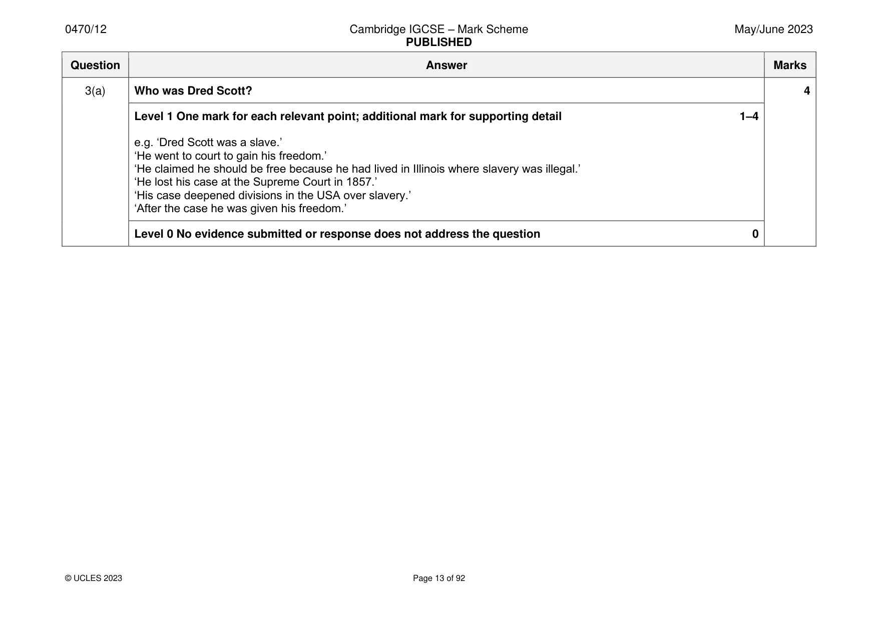 Mark scheme, page 13 of 92