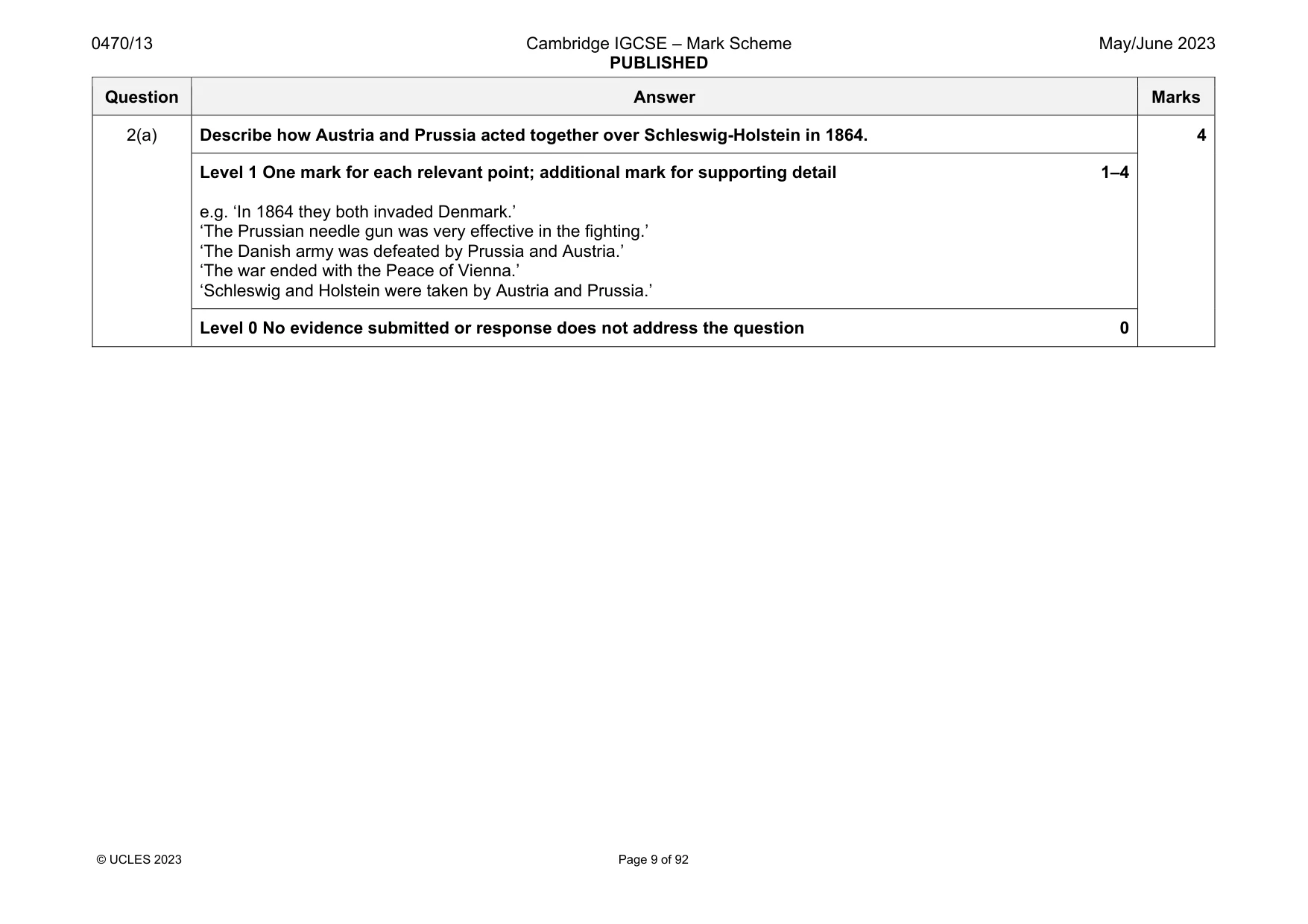 Mark scheme, page 9 of 92