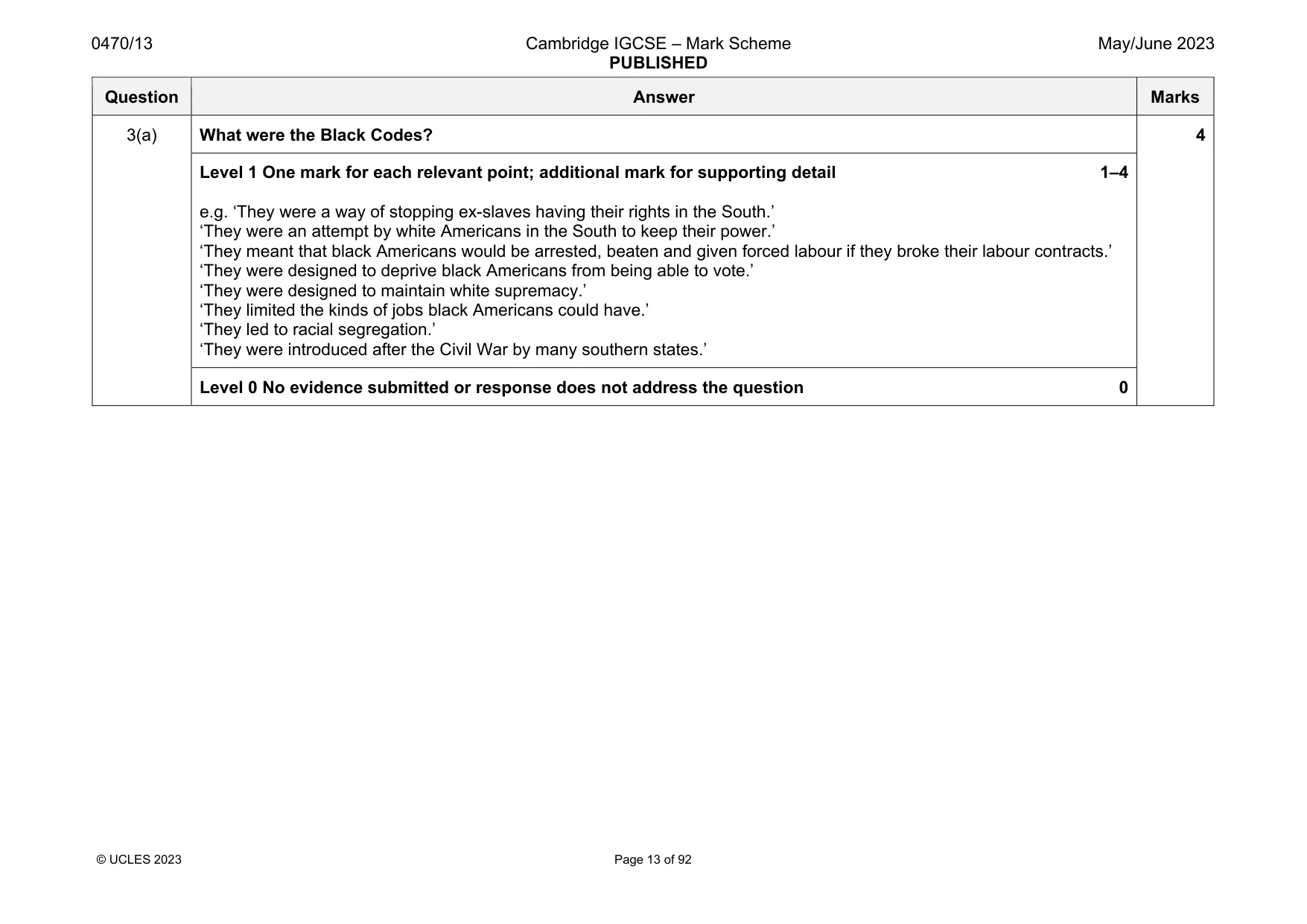 Mark scheme, page 13 of 92