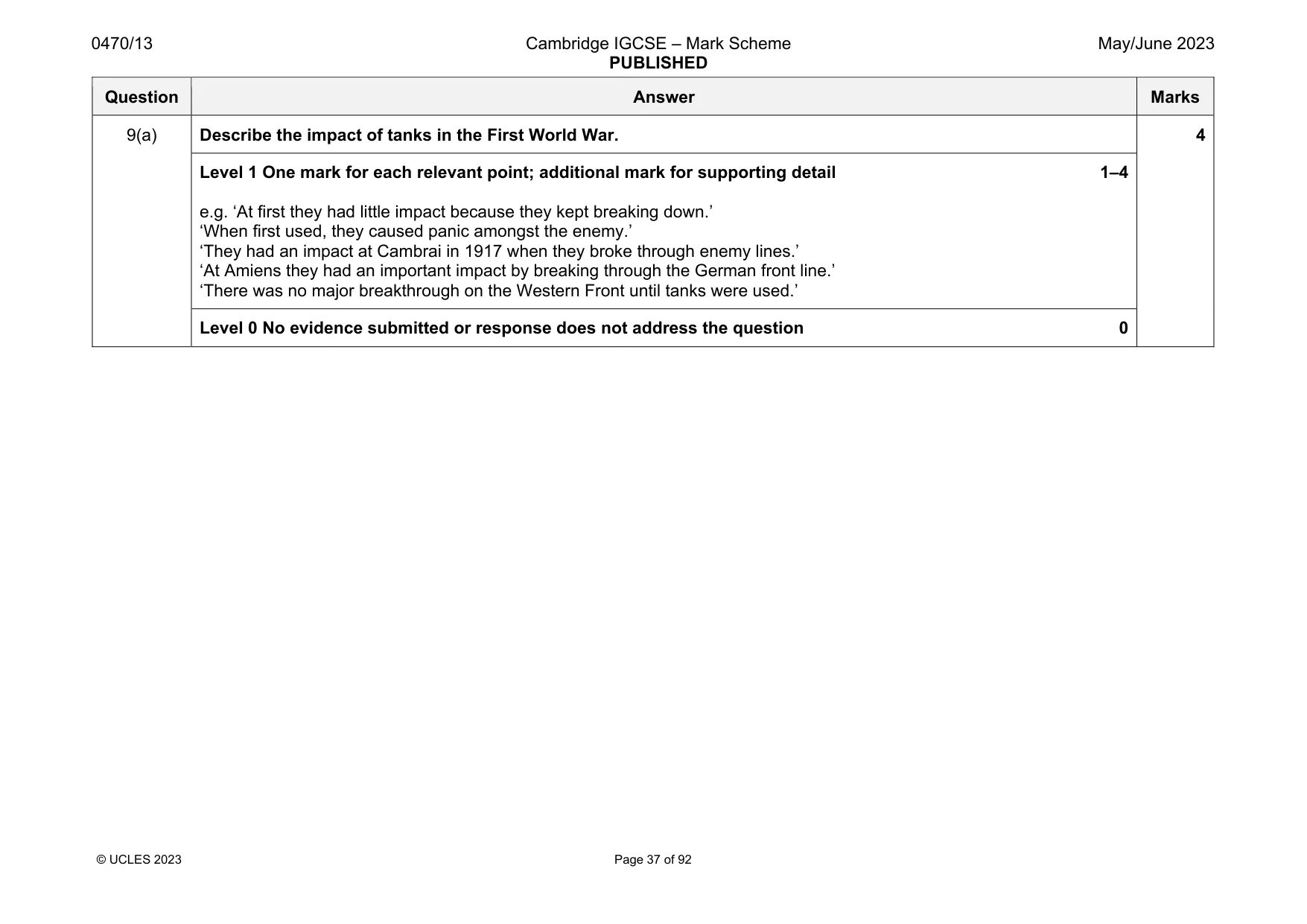 Mark scheme, page 37 of 92