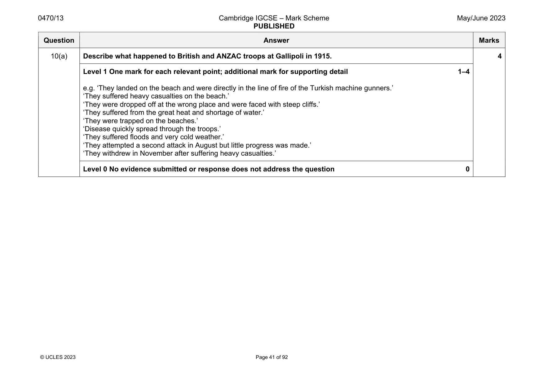 Mark scheme, page 41 of 92