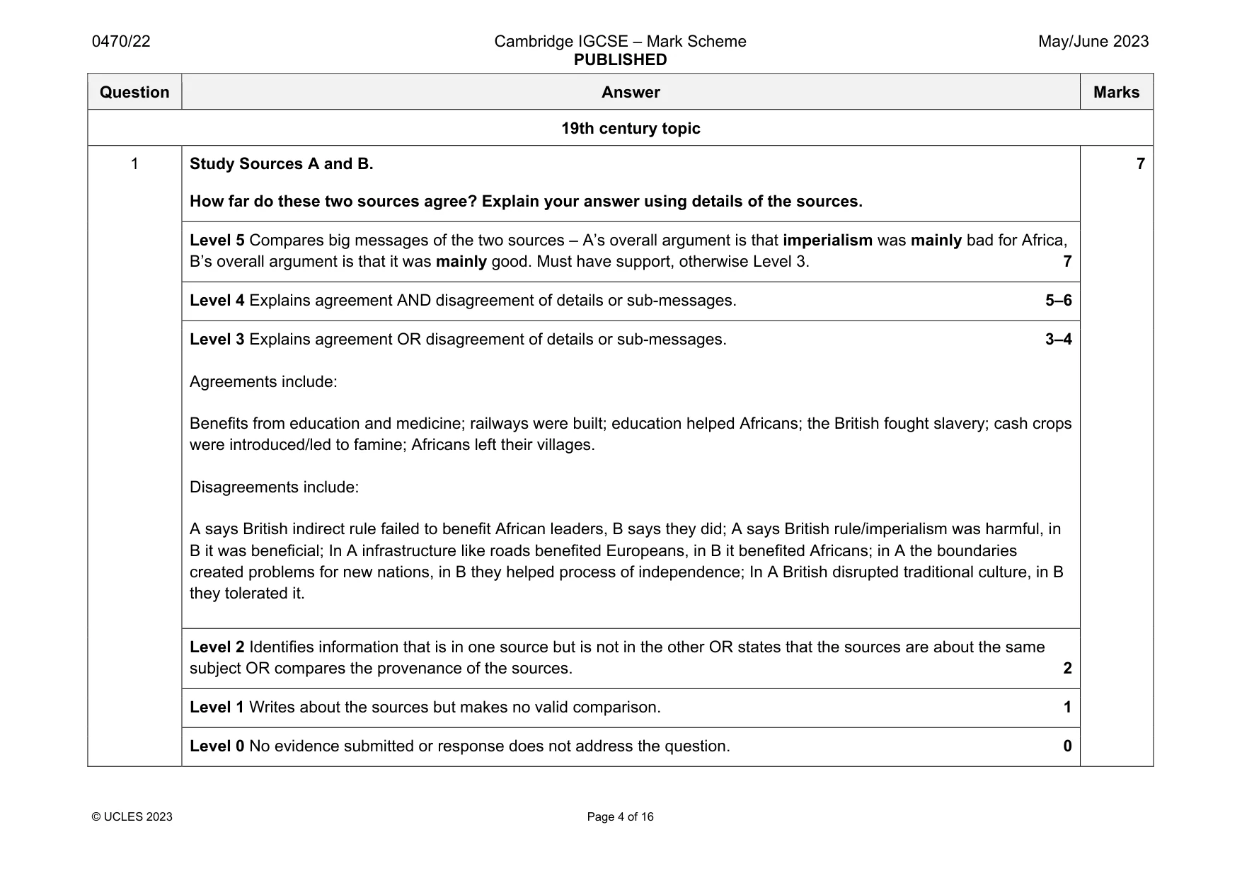 Mark scheme, page 4 of 16