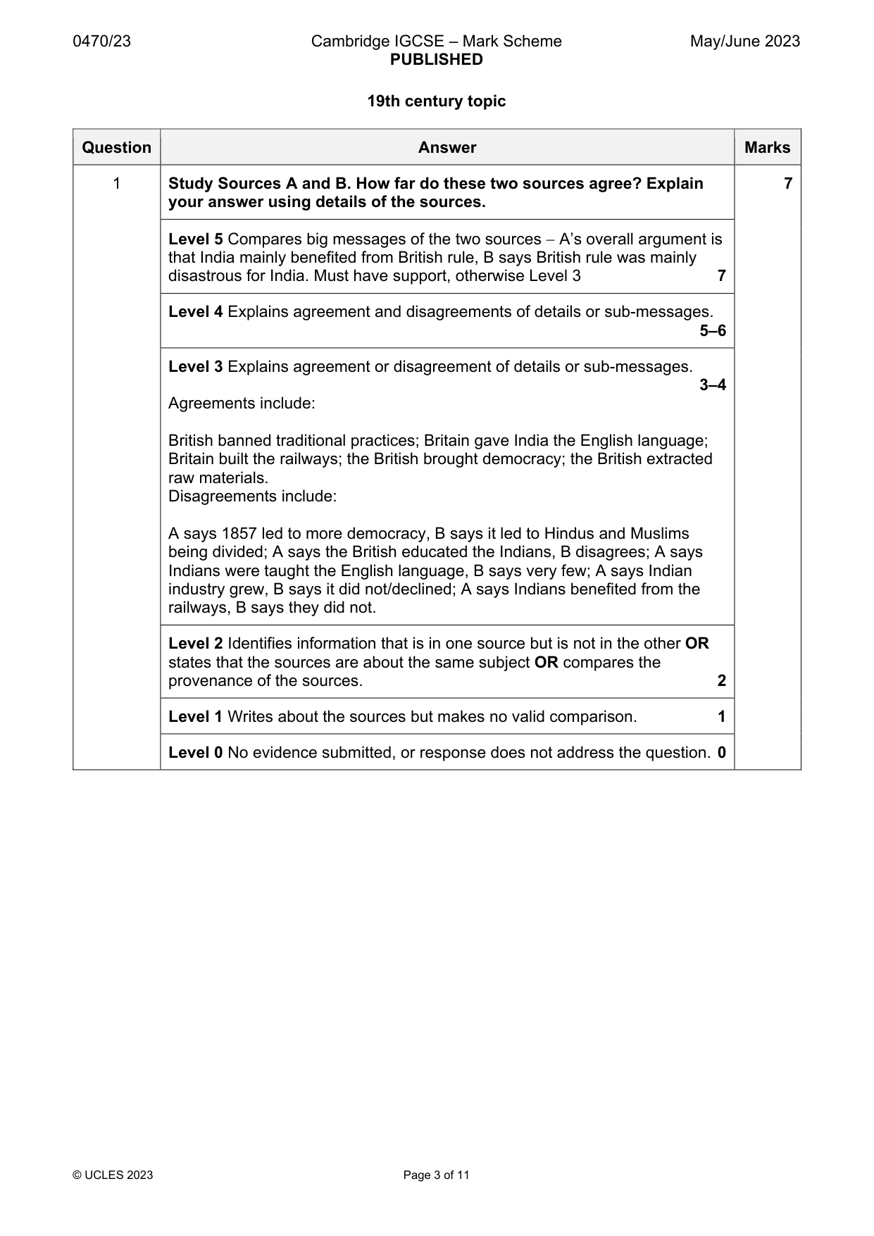 Mark scheme, page 3 of 11