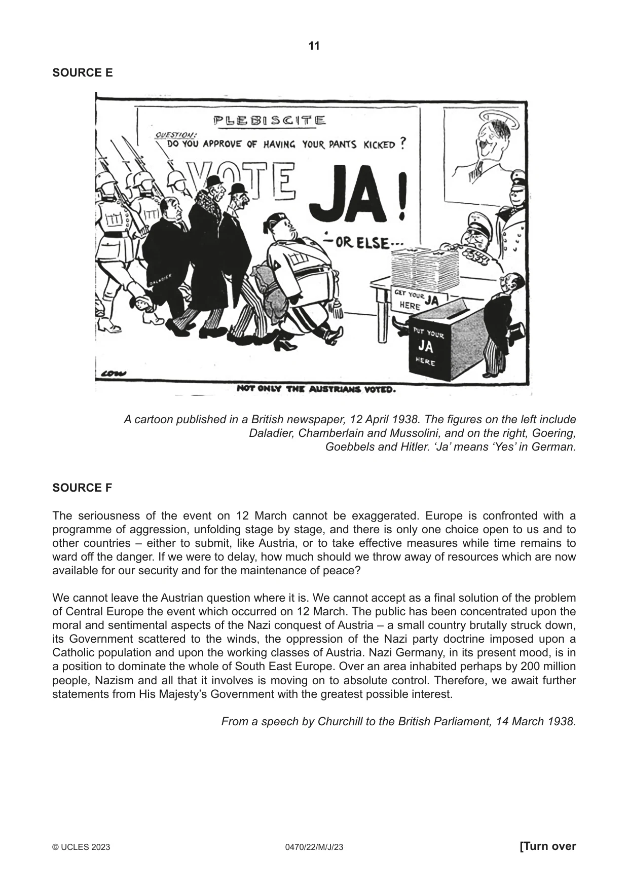 Cambridge IGCSE History 0470 2023 May/June Paper 2 · Variant 2 question paper, page 11 of 16