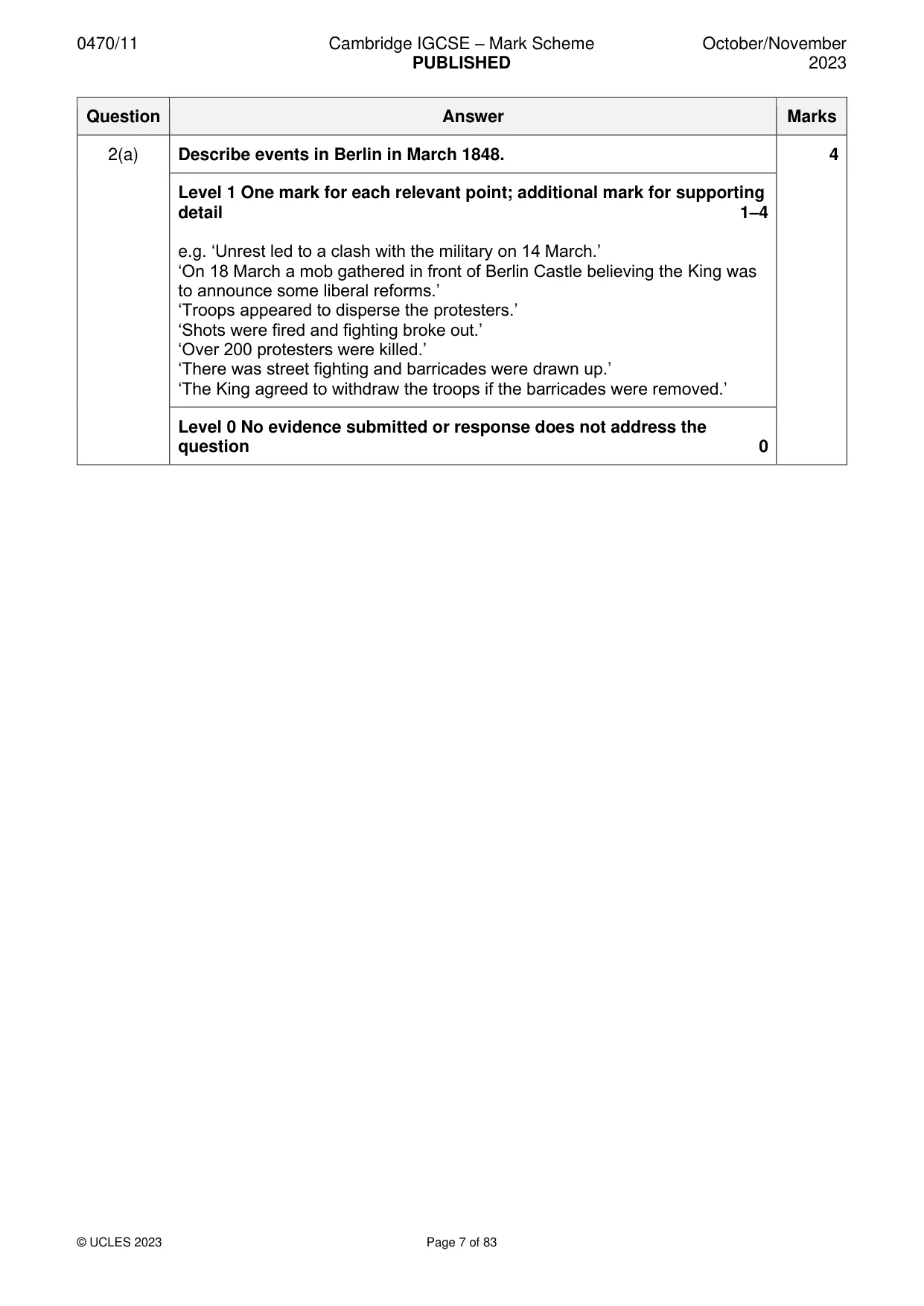 Mark scheme, page 7 of 83