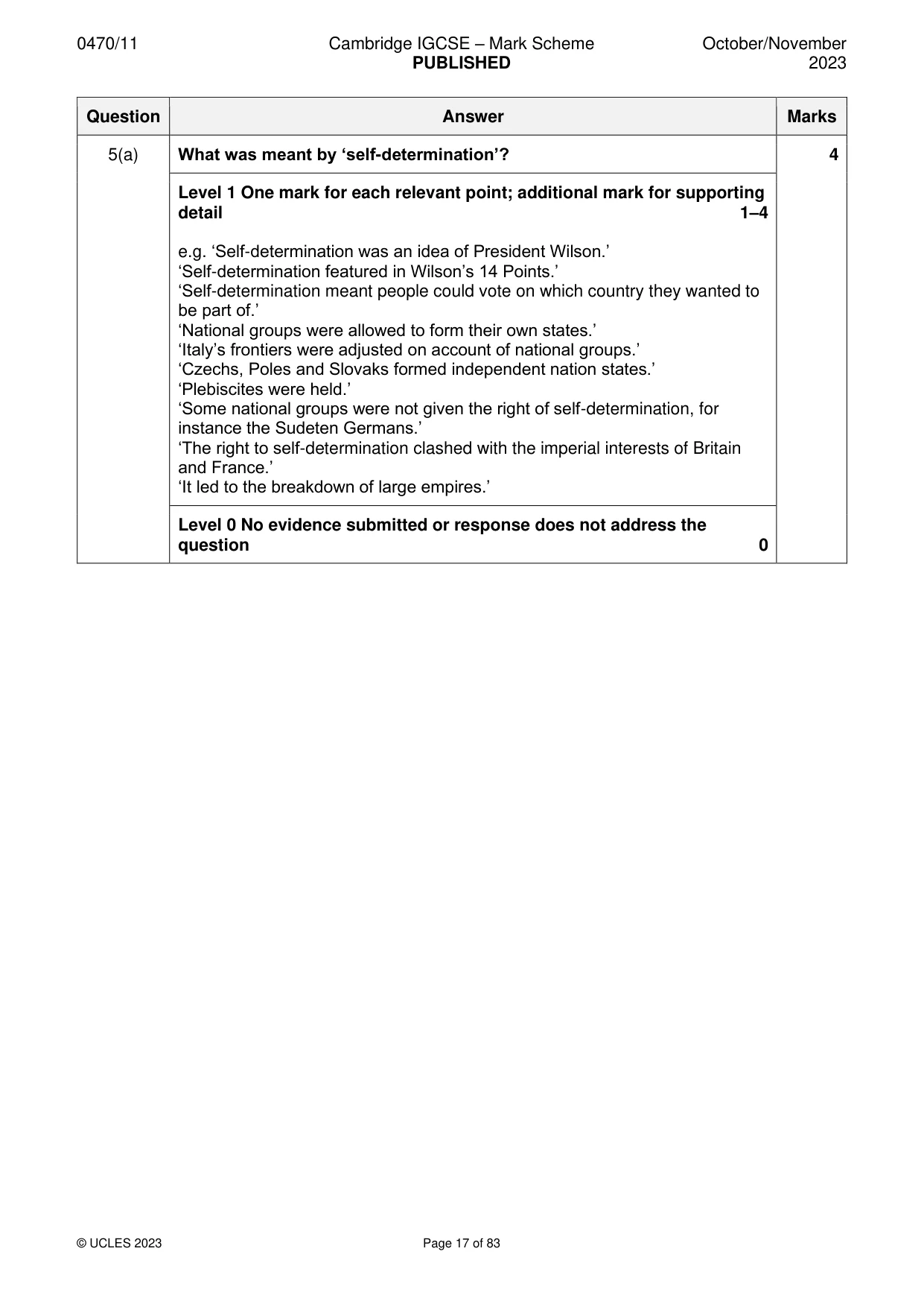 Mark scheme, page 17 of 83