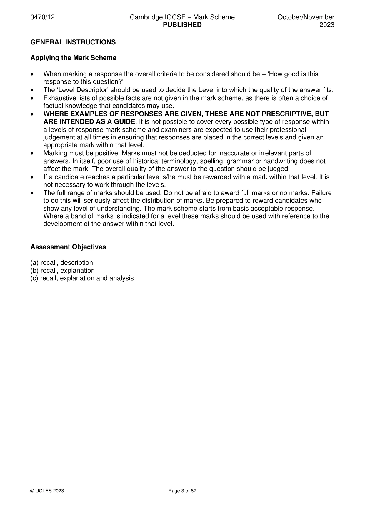 Mark scheme, page 3 of 87