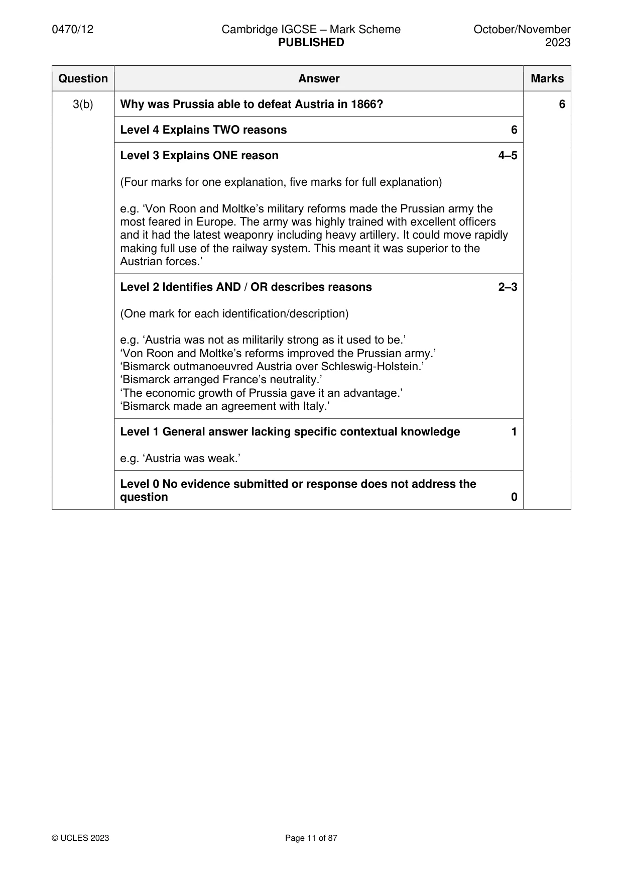 Mark scheme, page 11 of 87