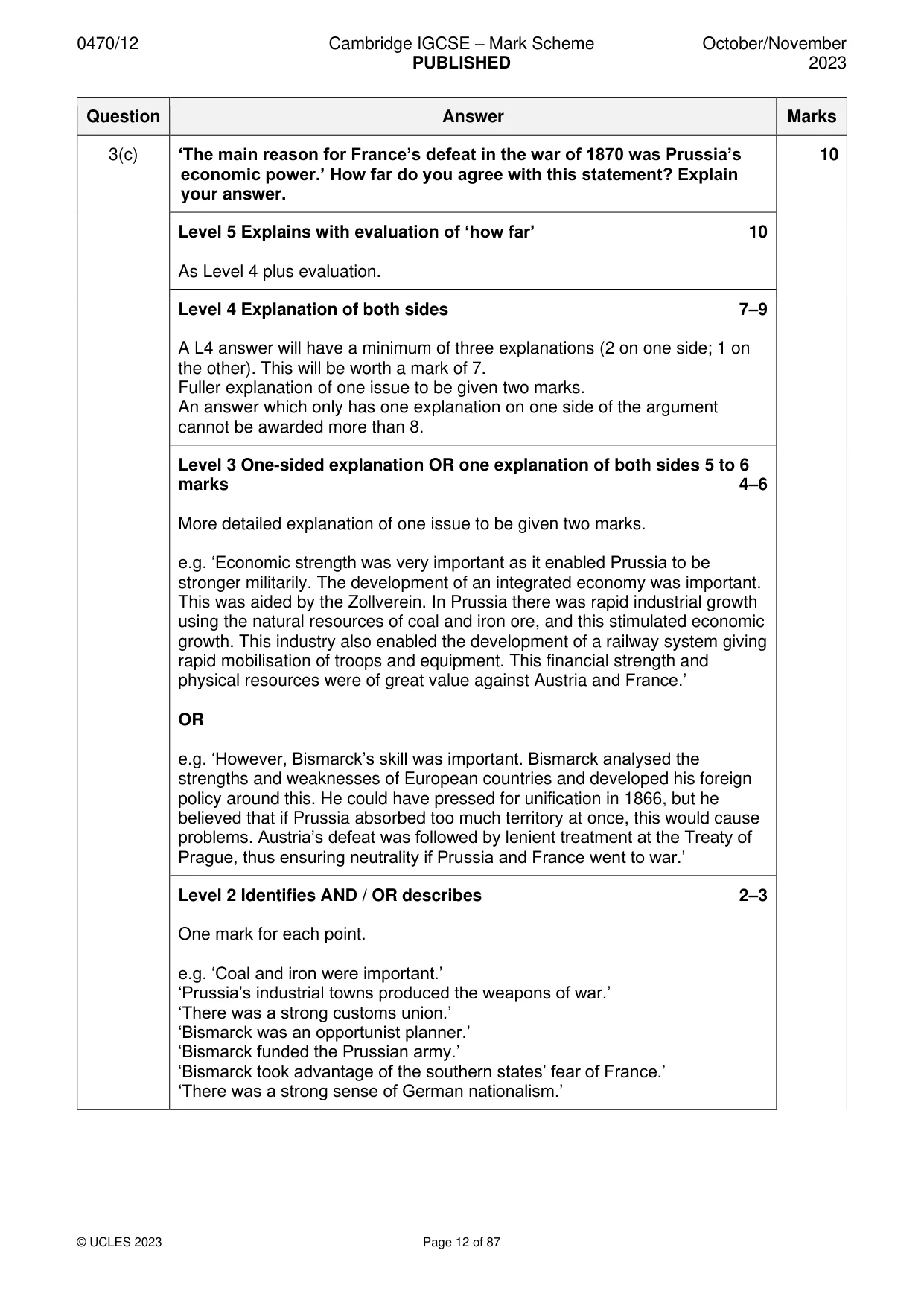 Mark scheme, page 12 of 87