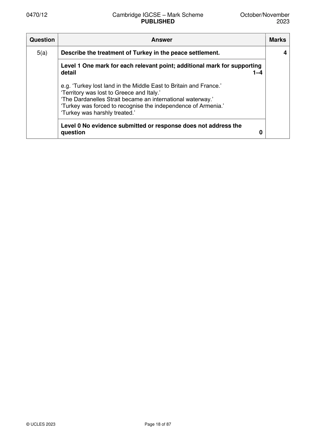 Mark scheme, page 18 of 87