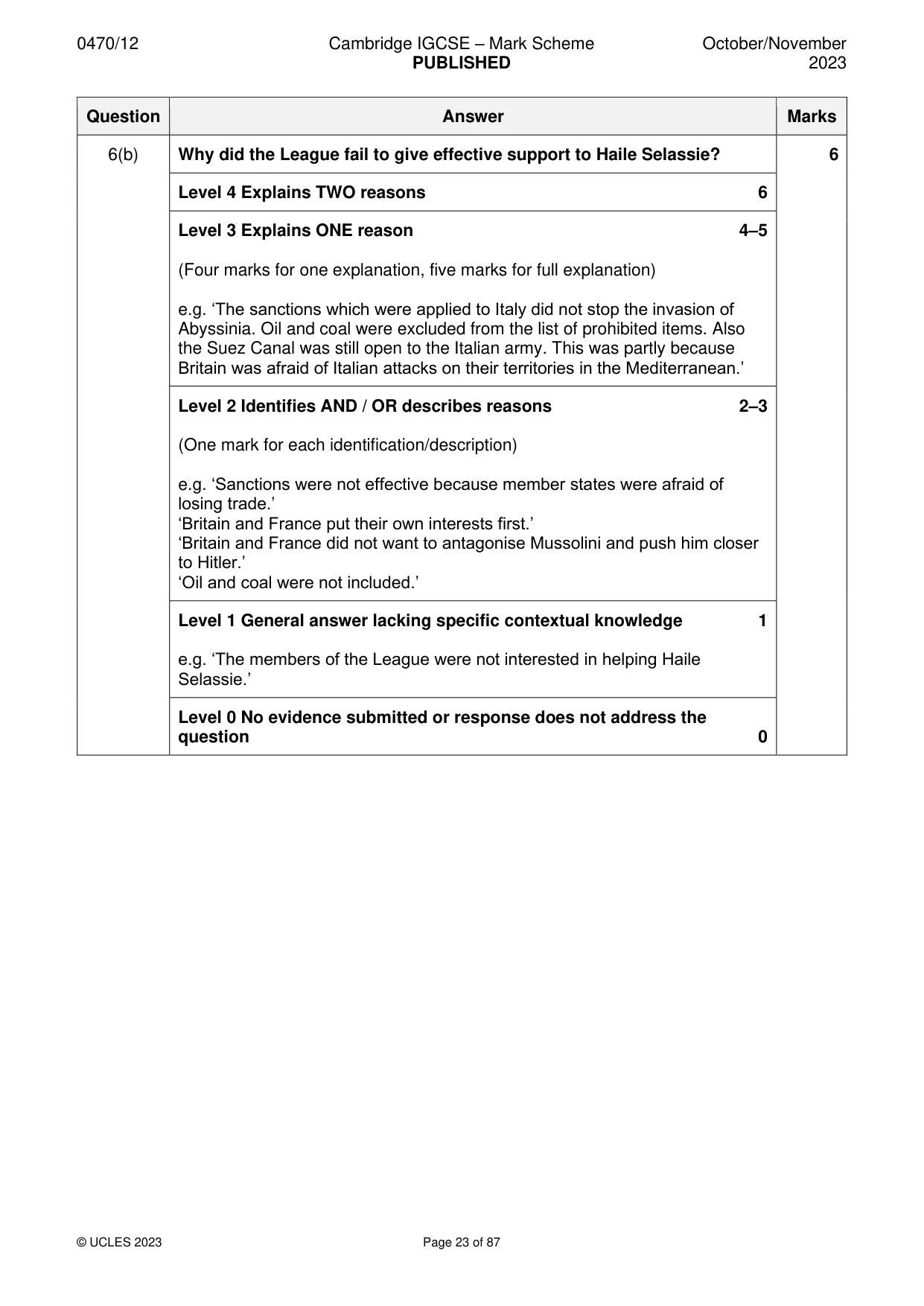 Mark scheme, page 23 of 87