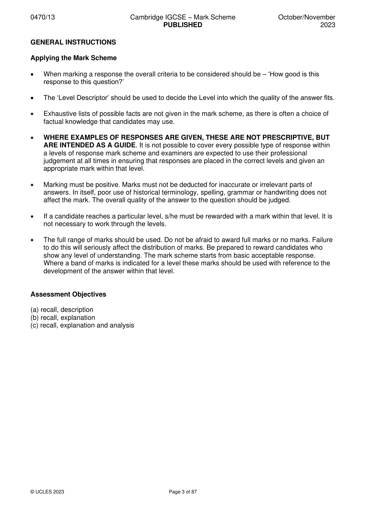Mark scheme, page 3 of 87