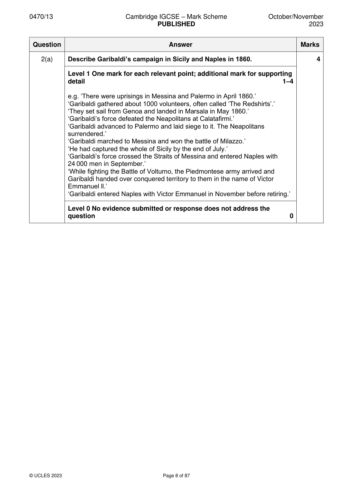 Mark scheme, page 8 of 87