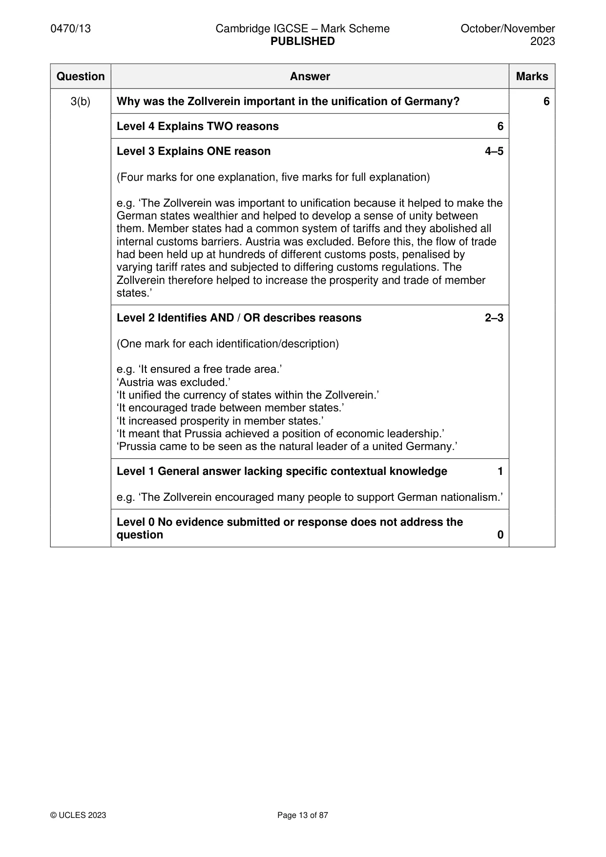 Mark scheme, page 13 of 87