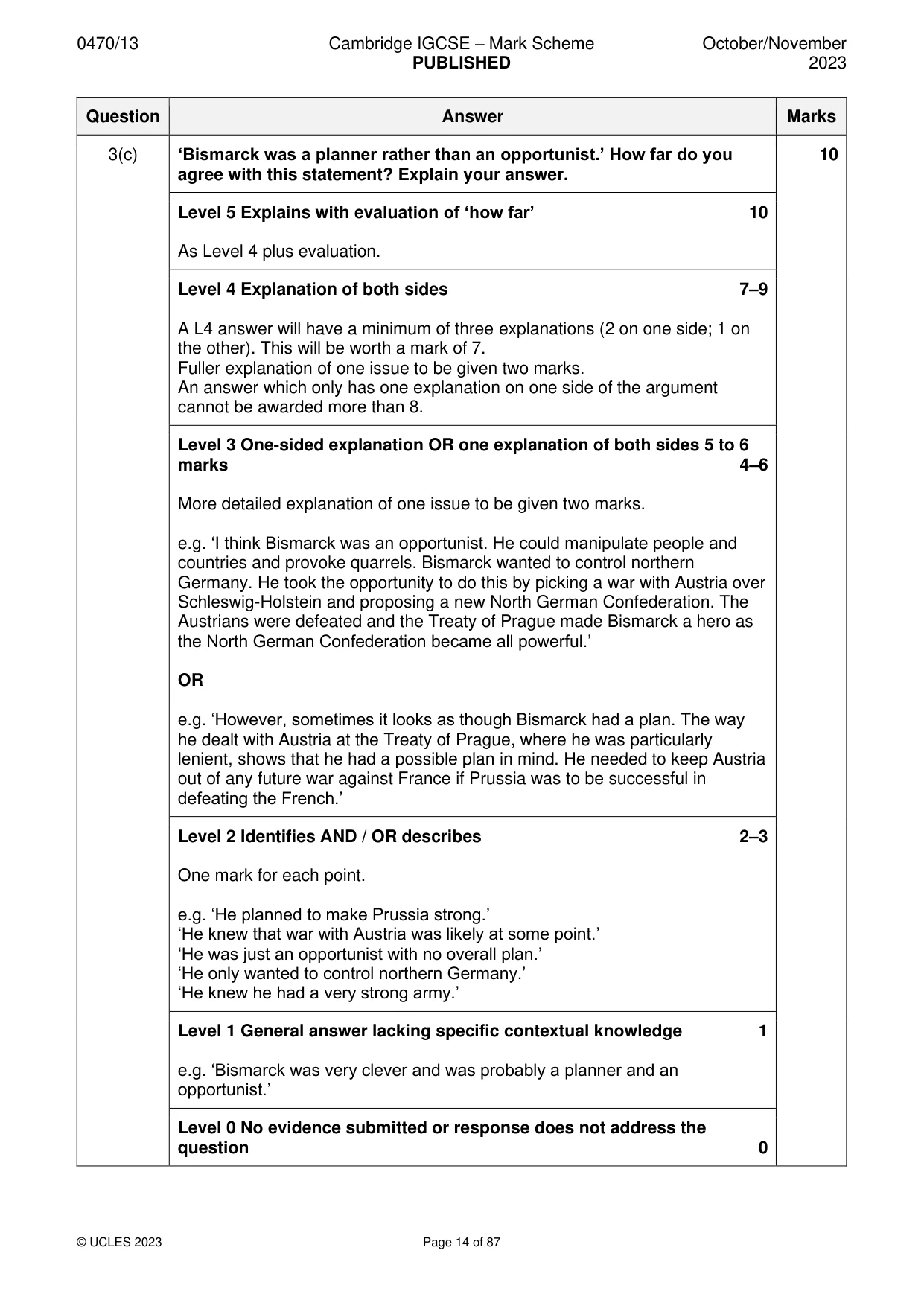Mark scheme, page 14 of 87