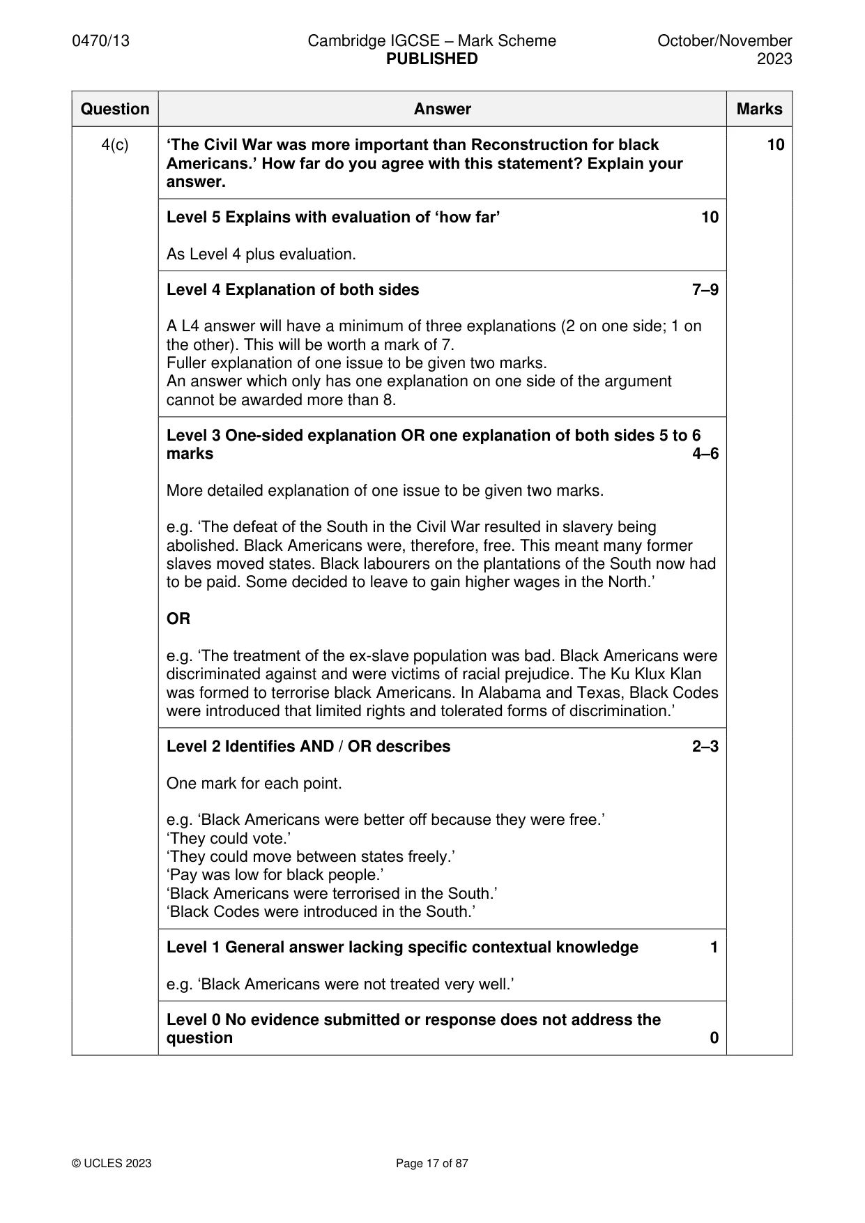 Mark scheme, page 17 of 87