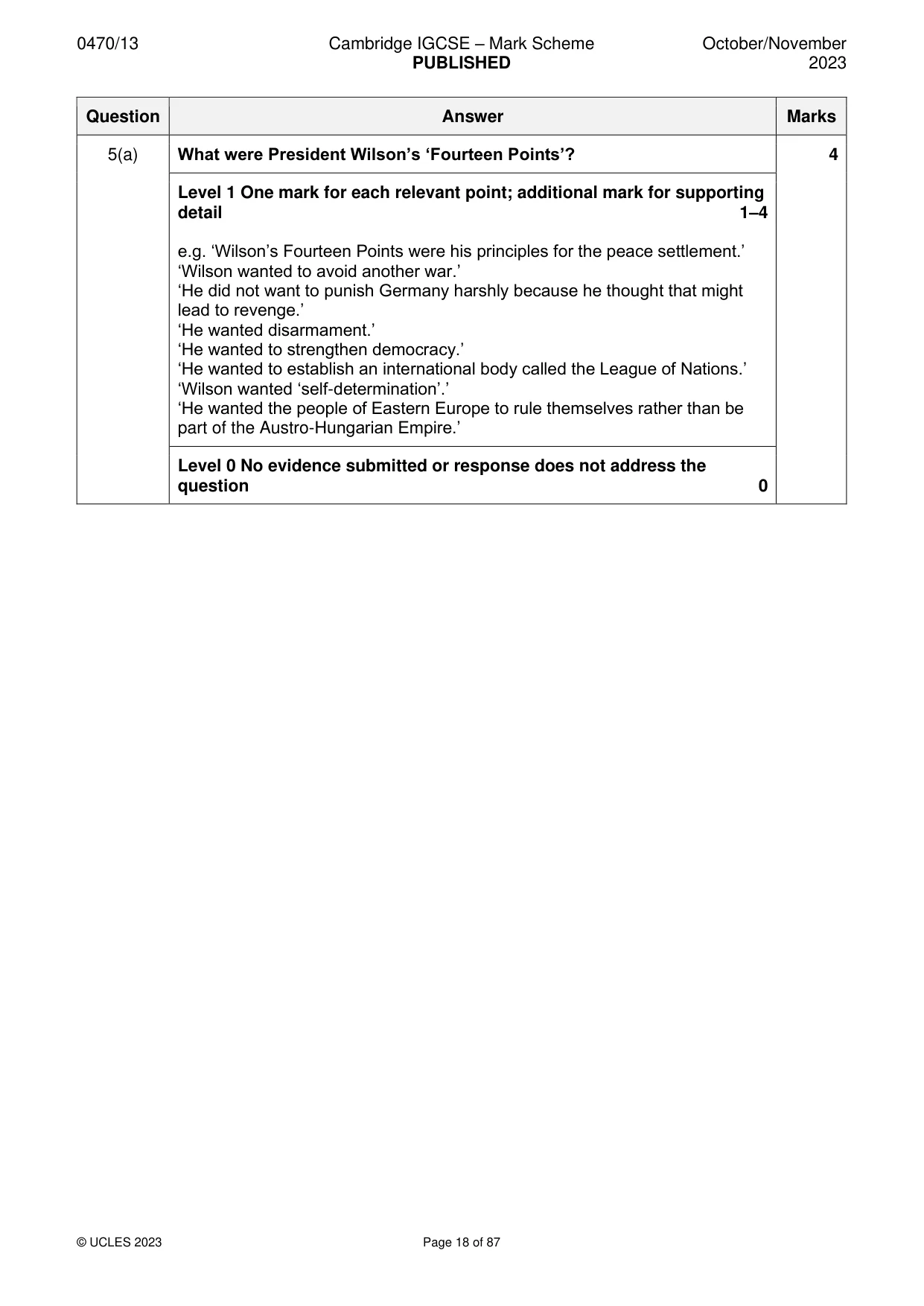 Mark scheme, page 18 of 87
