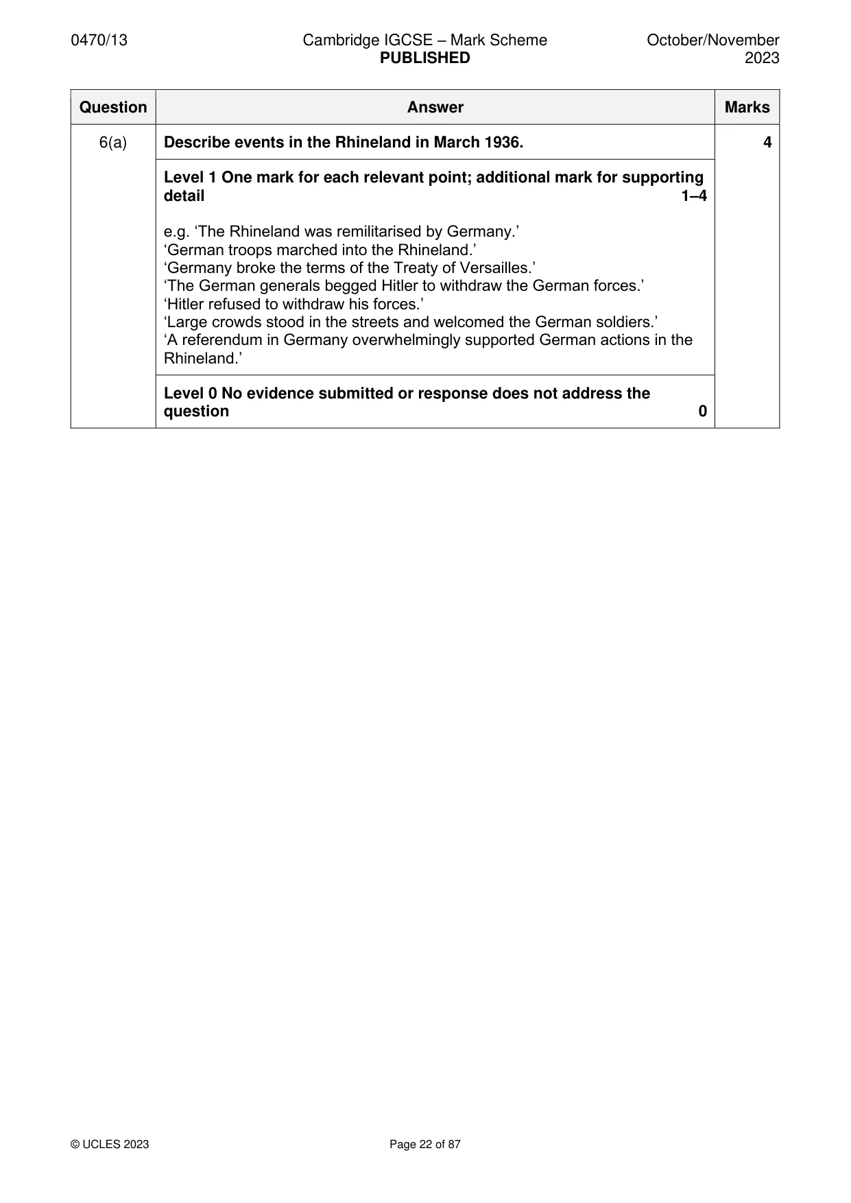 Mark scheme, page 22 of 87