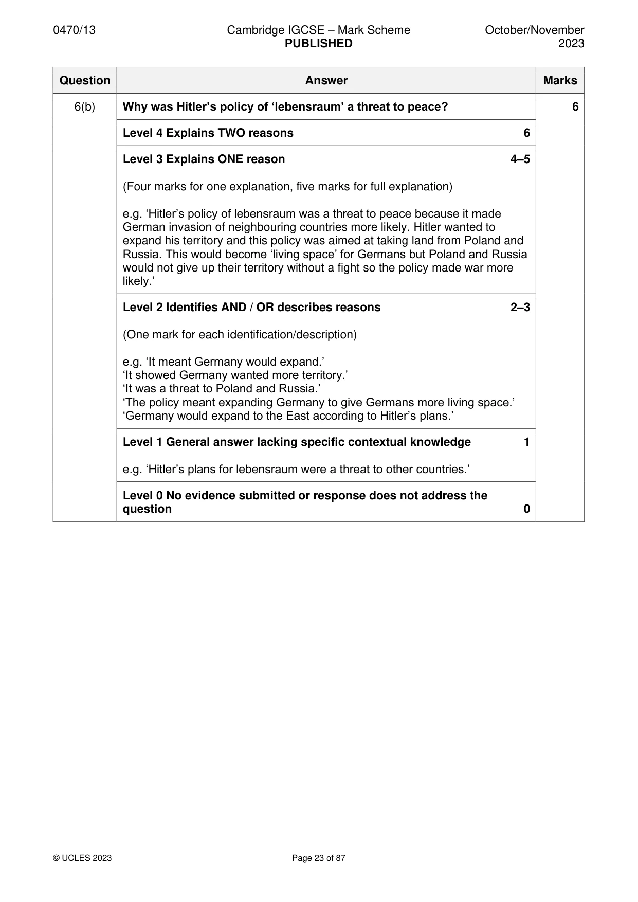 Mark scheme, page 23 of 87