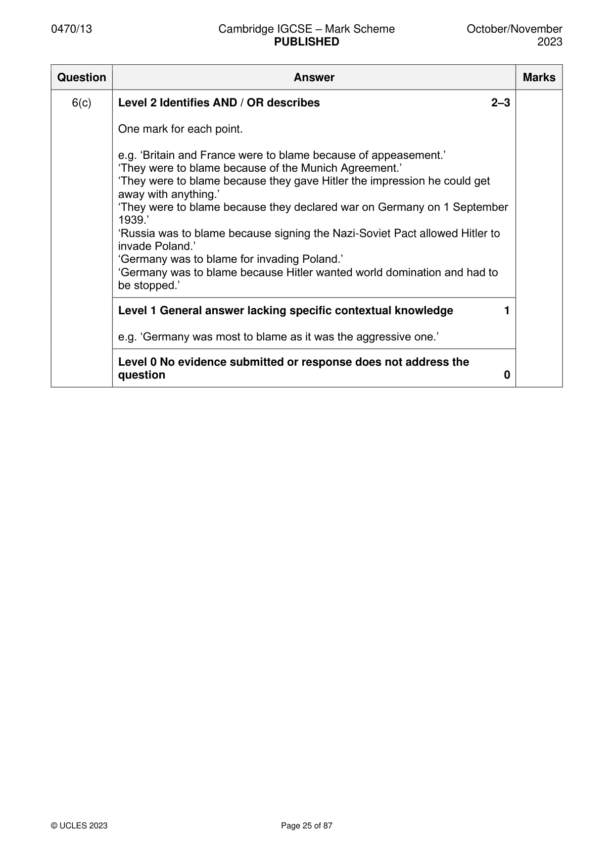 Mark scheme, page 25 of 87