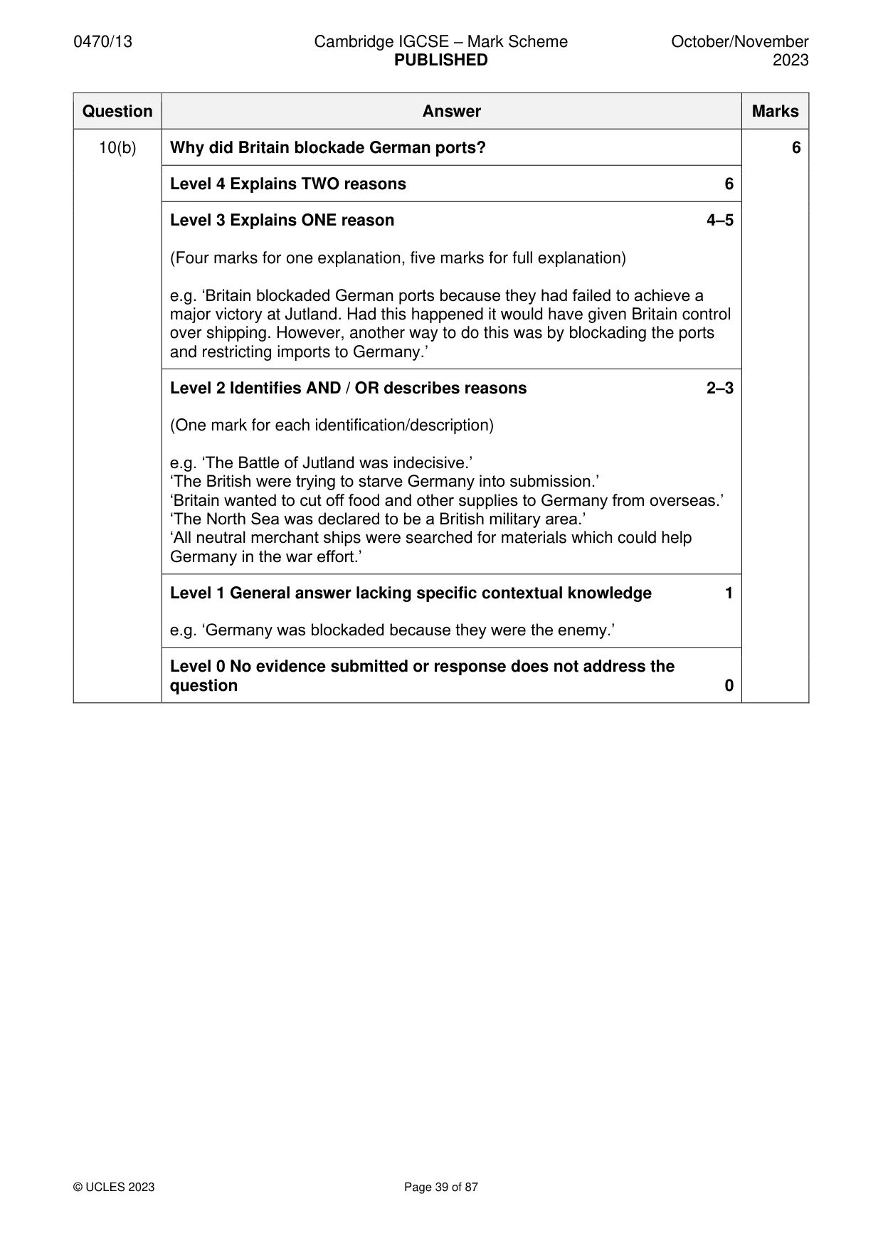 Mark scheme, page 39 of 87