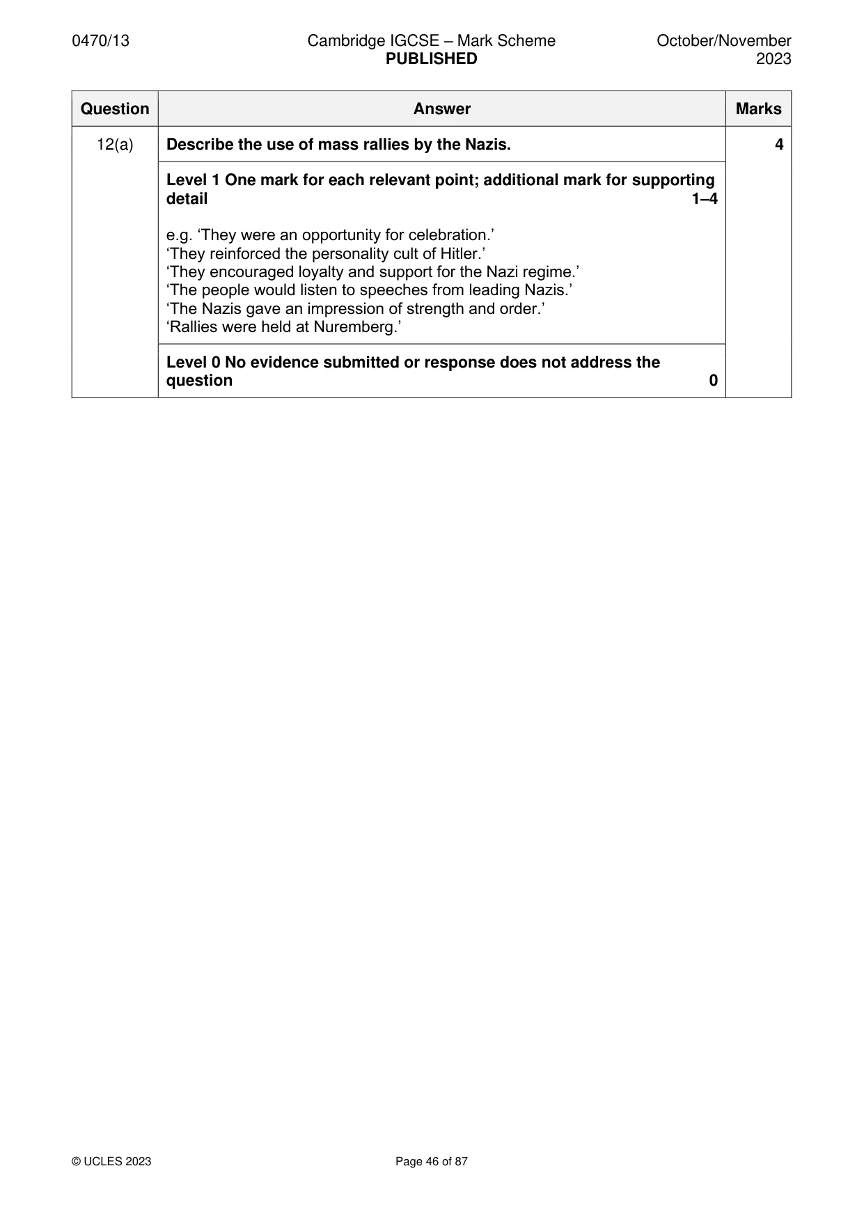 Mark scheme, page 46 of 87