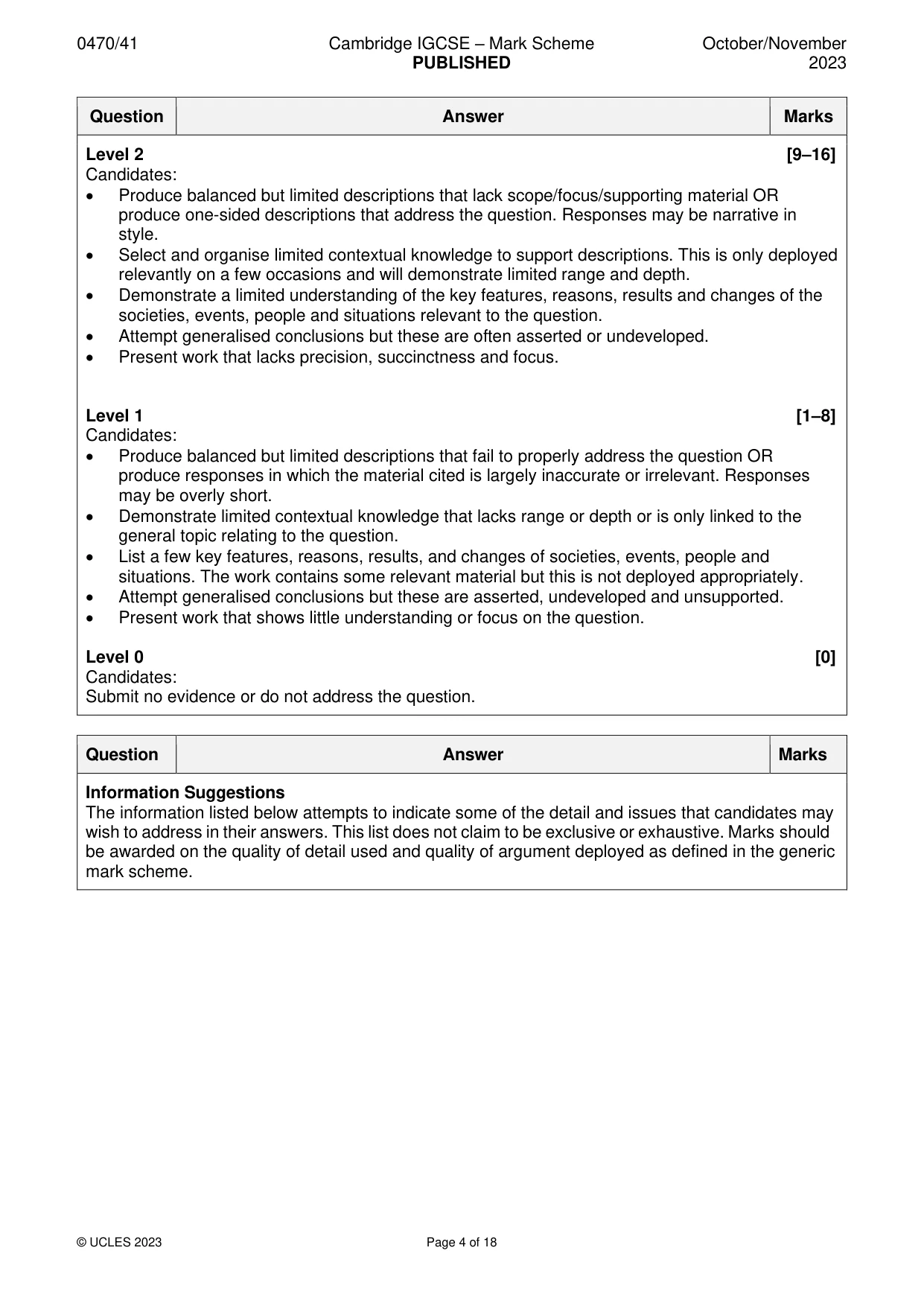 Mark scheme, page 4 of 18