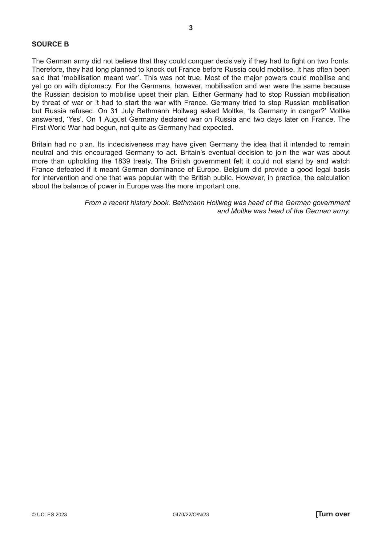 Cambridge IGCSE History 0470 2023 Oct/Nov Paper 2 · Variant 2 question paper, page 3 of 16