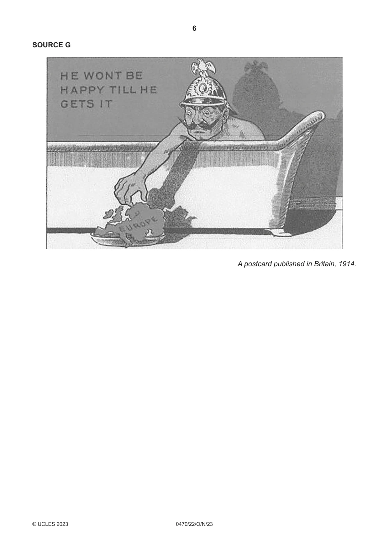 Cambridge IGCSE History 0470 2023 Oct/Nov Paper 2 · Variant 2 question paper, page 6 of 16
