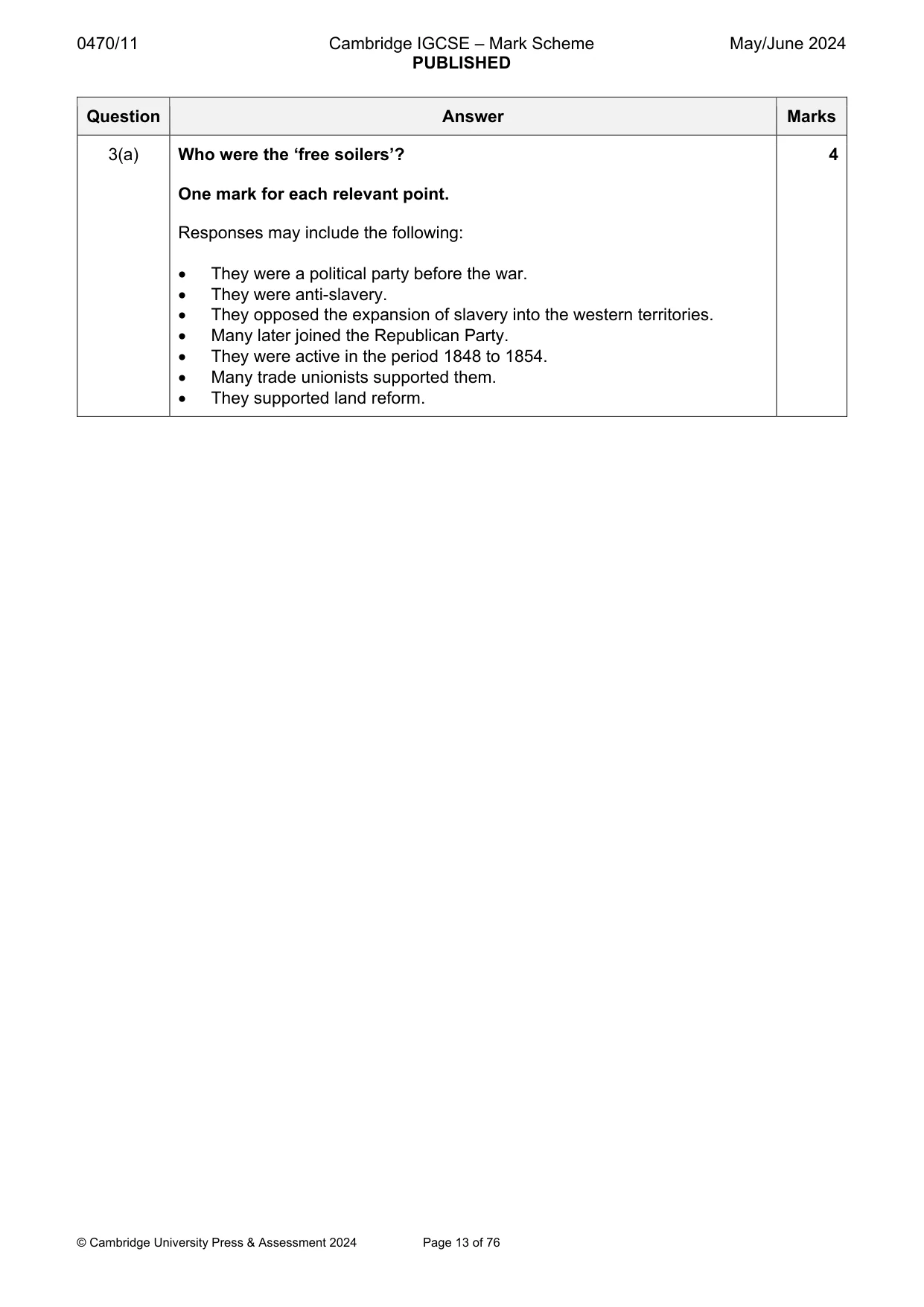 Mark scheme, page 13 of 76