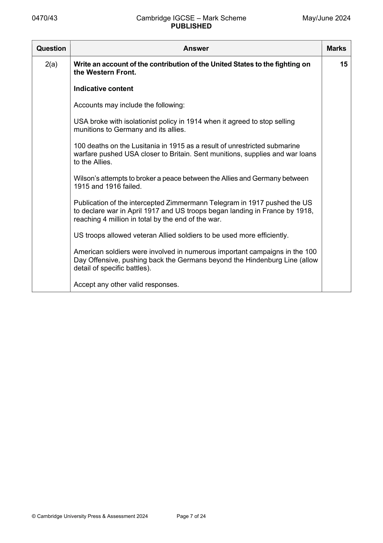 Mark scheme, page 7 of 24